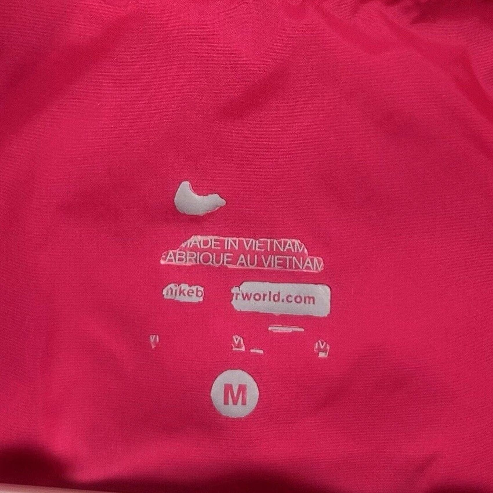 Nike Nike Golf Windbreaker Jacket Womens M Pink Lightweight Zip Full Packable Dri-Fit Size M / US 6-8 / IT 42-44 - 3 Thumbnail