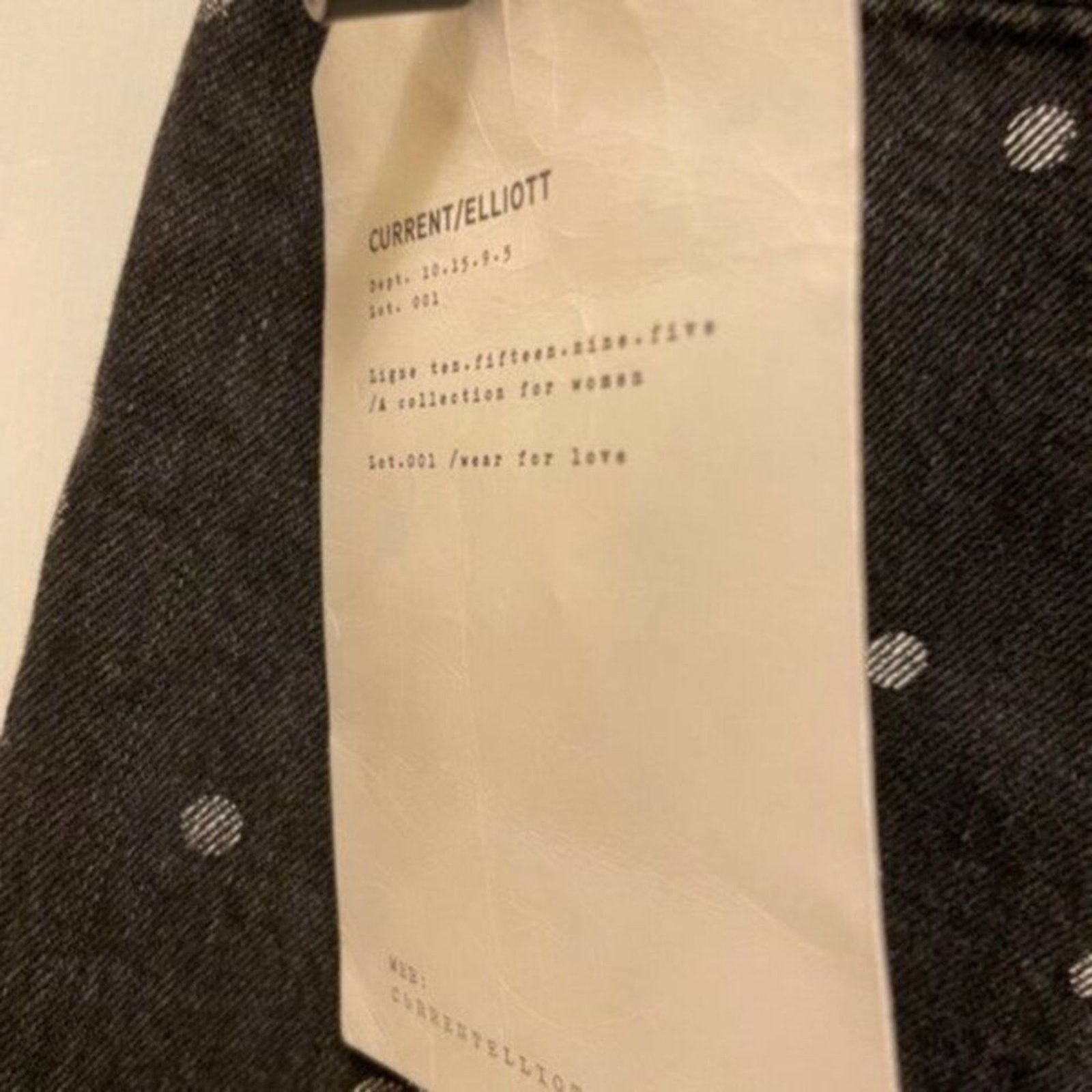 Current/Elliot Current Elliott Faded Polka Dot Easy Stiletto Jeans Black 30 Size 32" / US 10 / IT 46 - 7 Thumbnail