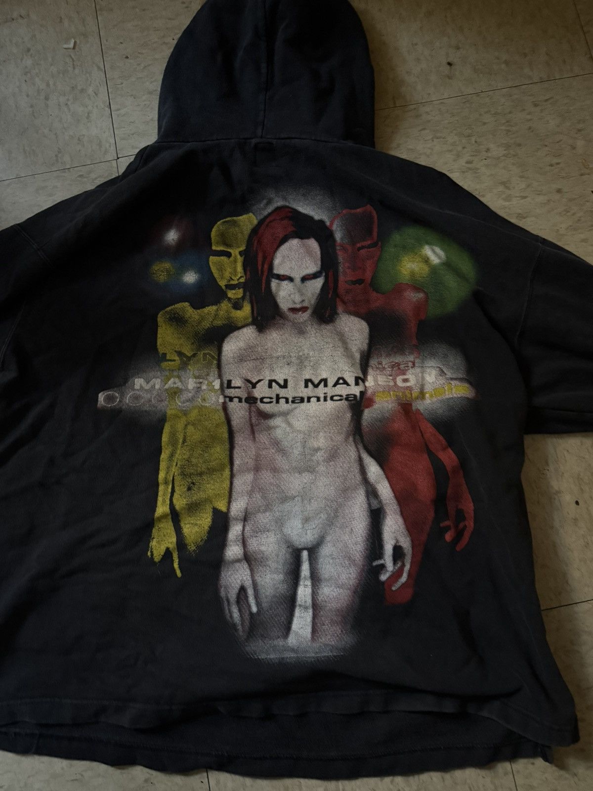 Marilyn Manson SUPER RARE MECHANICAL ANIMALS OVERSEAS TOUR HOODIE Size US L / EU 52-54 / 3 - 2 Thumbnail