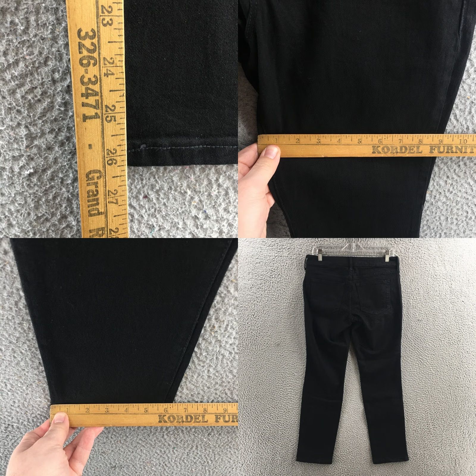 Old Navy Old Navy Jeans Womens 6 Petite Slim Straight Black Mid Rise Zip Fly Casual Denim Pants Size 24" / US 00 / IT 34 - 8 Thumbnail