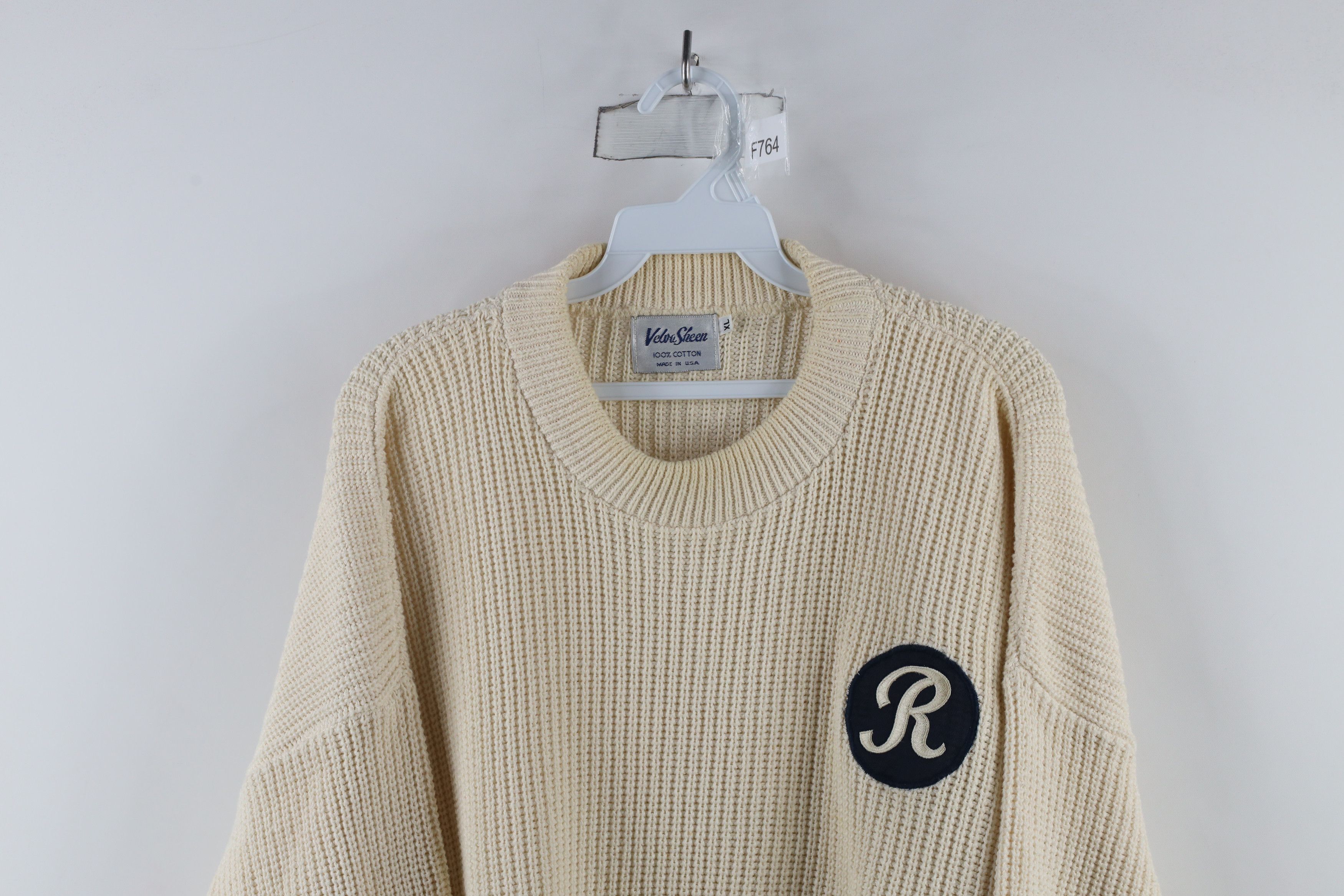 Vintage Vintage 90s Streetwear Monogram Cotton Ribbed Knit Sweater Size US XL / EU 56 / 4 - 2 Thumbnail
