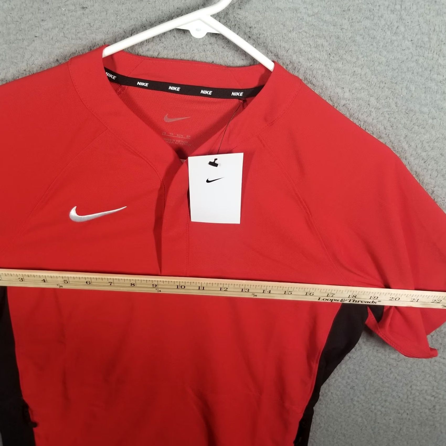 Nike Nike Men's Baseball Windshirt Short Sleeve Red XS Size US XS / EU 42 / 0 - 6 Thumbnail