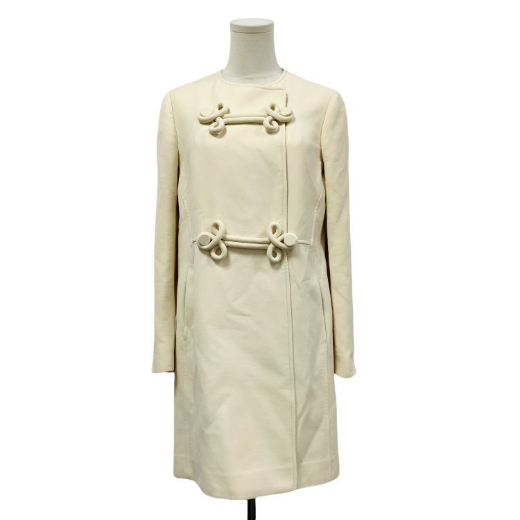 Valentino Valentino Off-White Wool Toggle Coat Size 40 Size S / US 4 / IT 40 - 1 Thumbnail