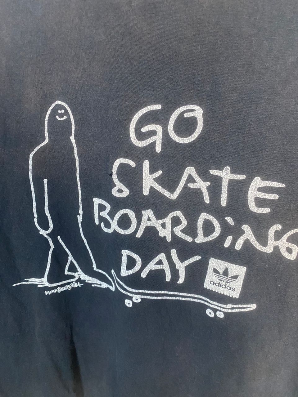 Anvil “Go skate boarding day” distressed tshirt by anvil Size US M / EU 48-50 / 2 - 5 Thumbnail