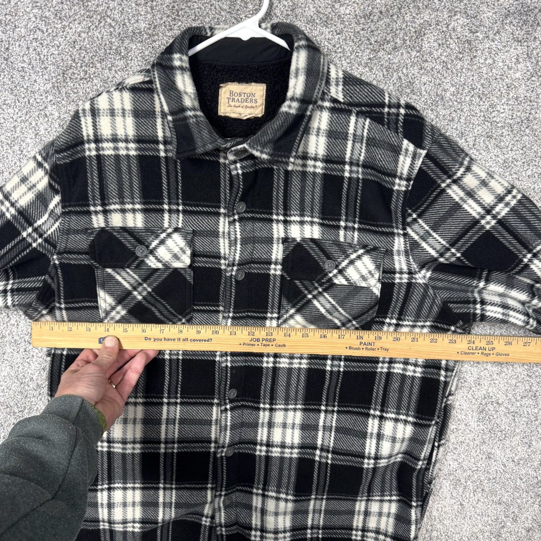 Vintage Boston Traders Jacket XL Black White Fleece Sherpa Lined Grunge Outdoors Shacket Size US XL / EU 56 / 4 - 6 Thumbnail