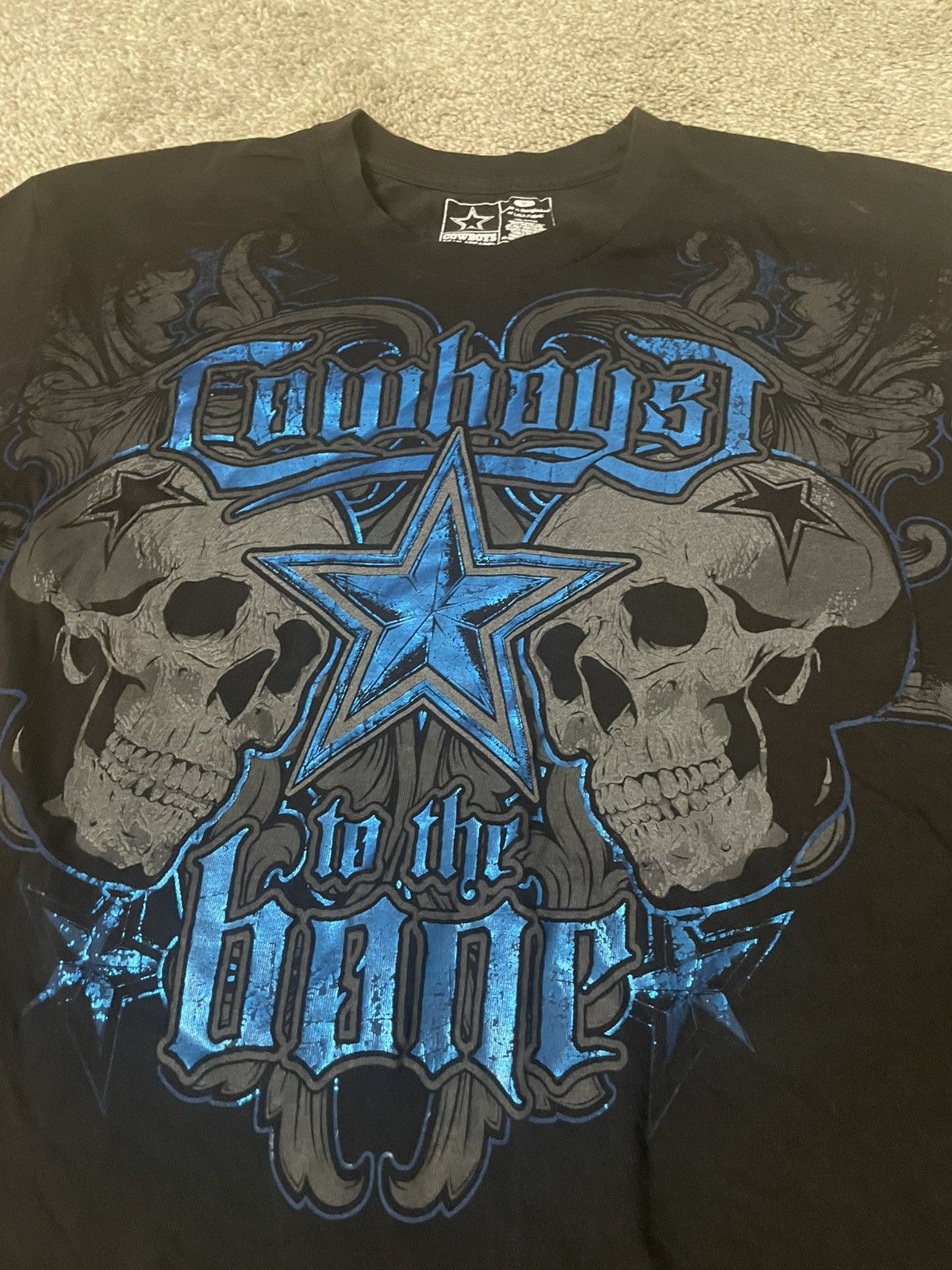 NFL Dallas Cowboys Skull Graphic T Shirt Men’s Size Medium Black Size US M / EU 48-50 / 2 - 2 Thumbnail