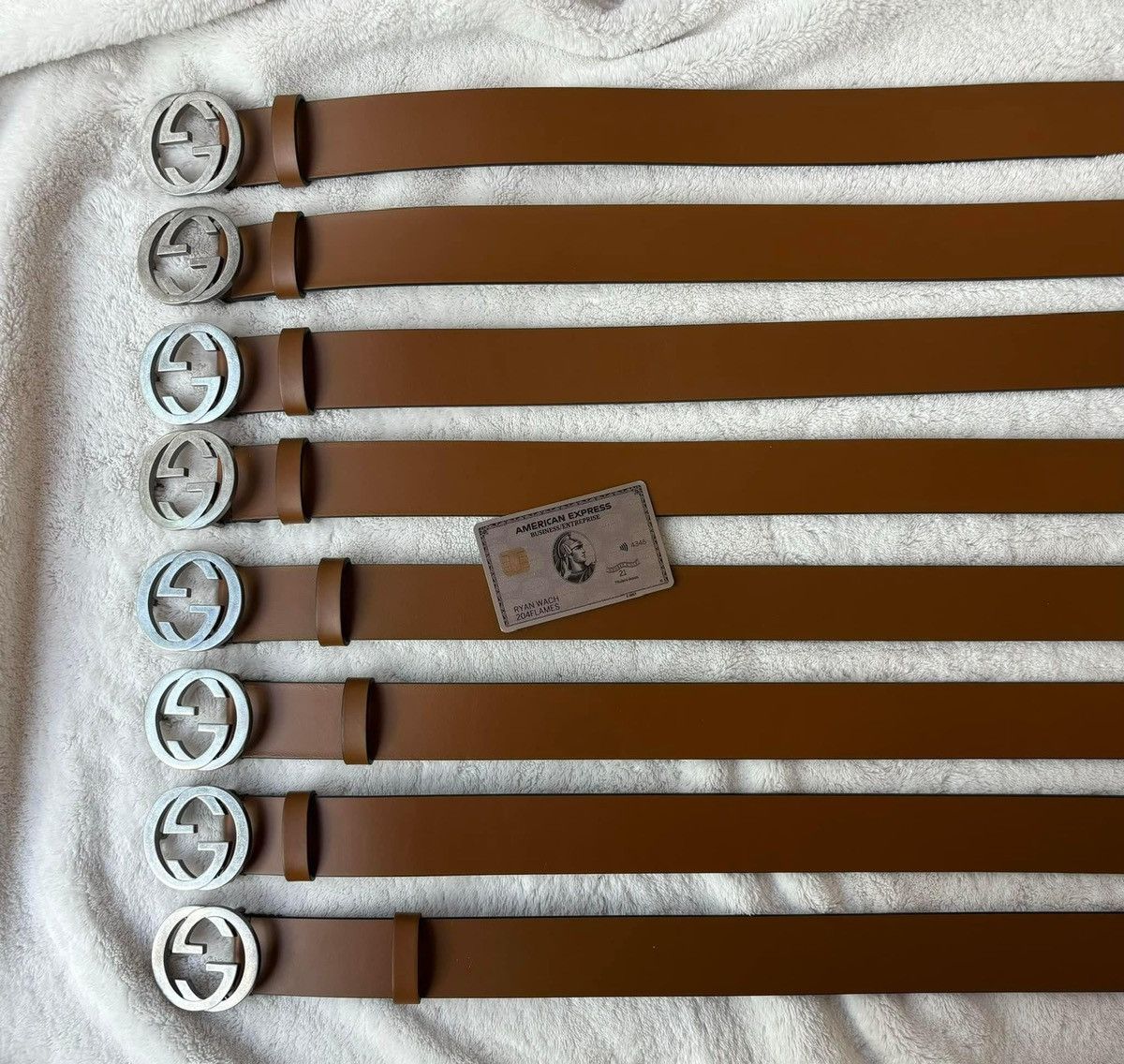Gucci Gucci Brown GG Leather Belt Size 34 - 4 Thumbnail