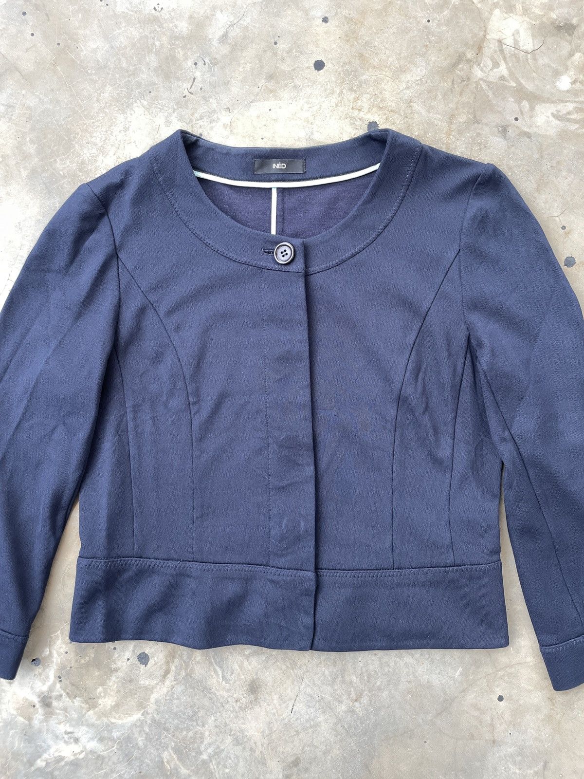 Designer × Japanese Brand INED Tops U Neck Blouse Buttoned Outer Size S / US 4 / IT 40 - 2 Thumbnail