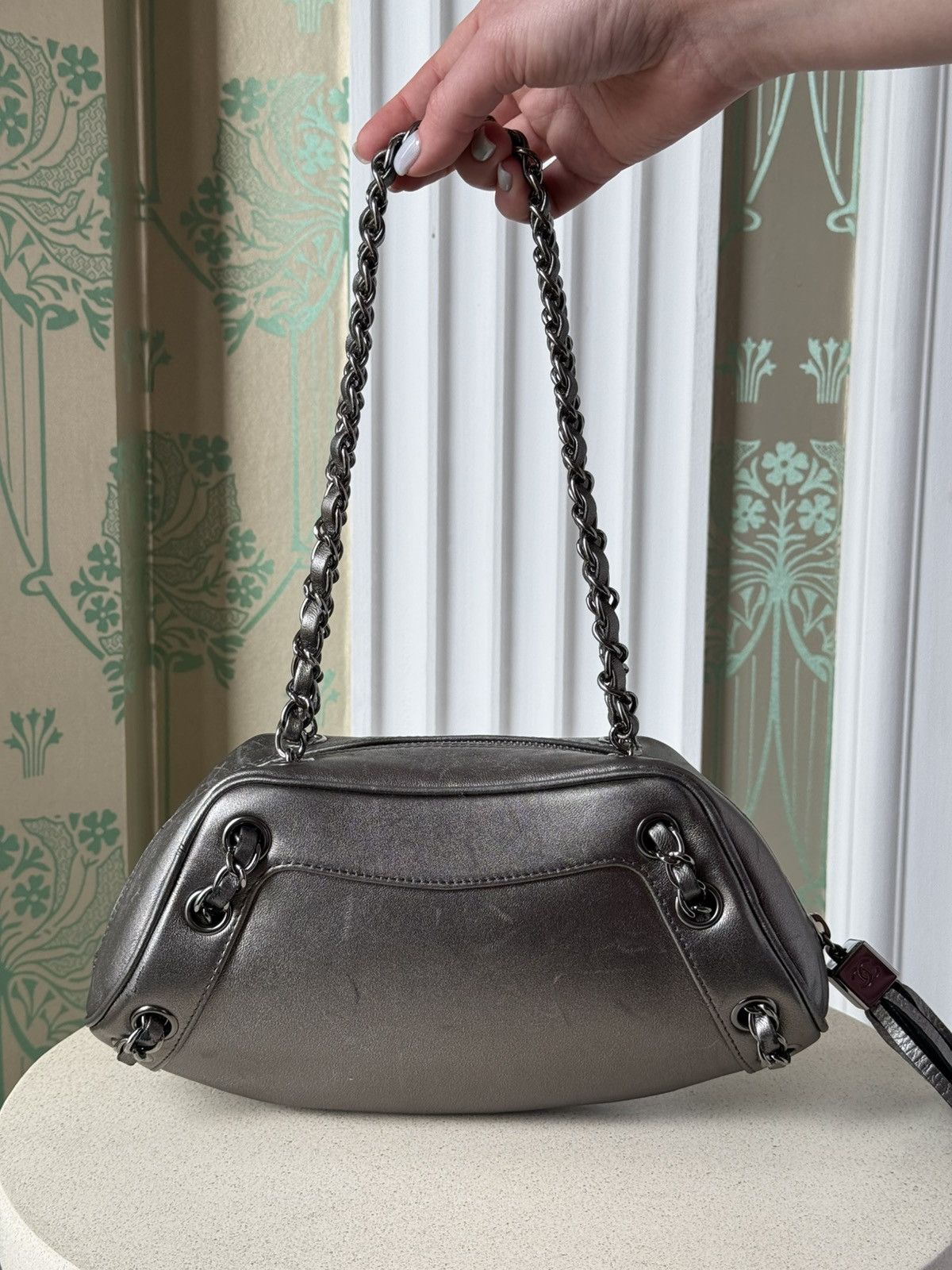 Chanel 2003 Chanel Small Metallic Leather Tassel Baguette Bag Size ONE SIZE - 5 Thumbnail