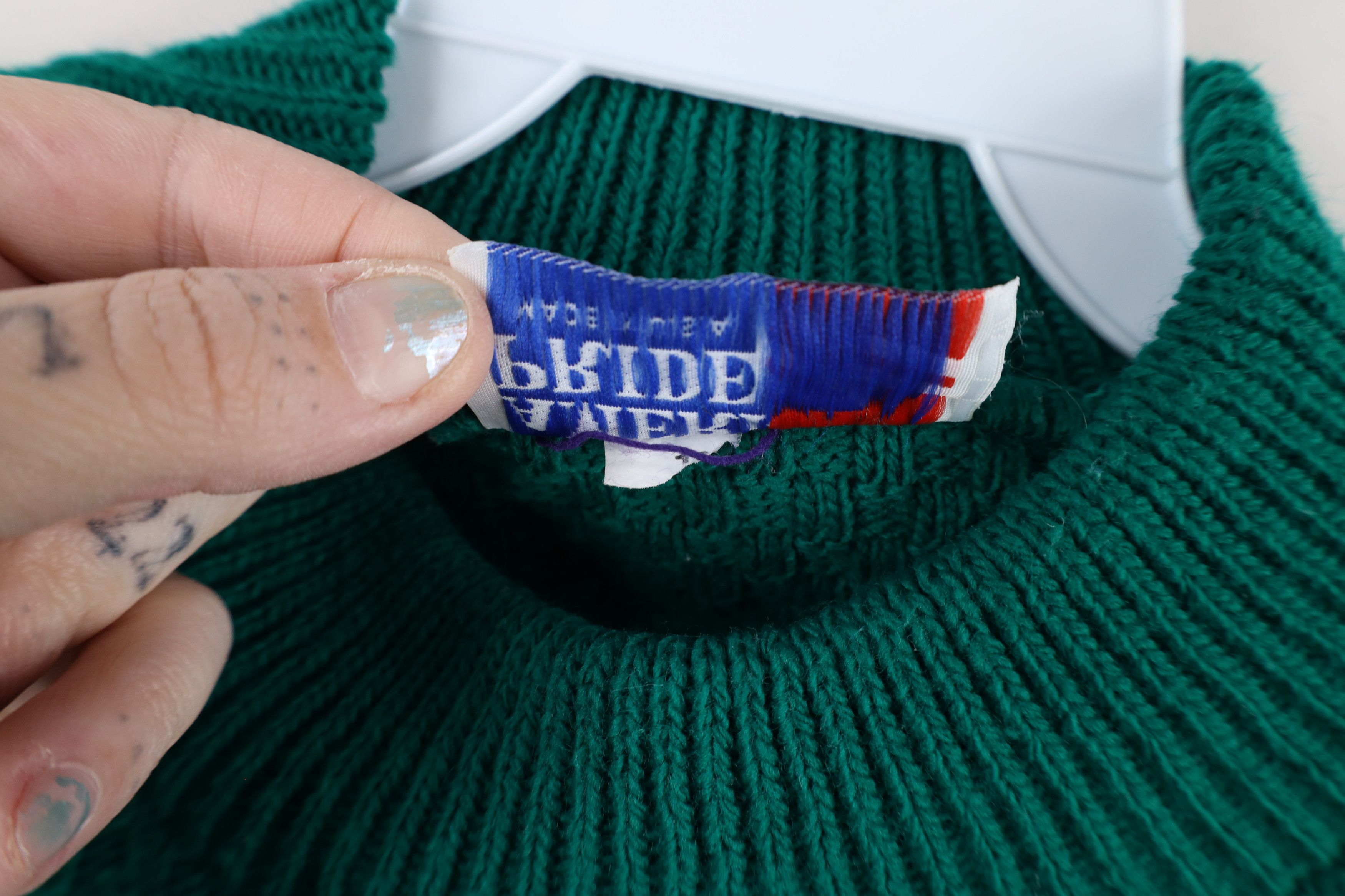 Vintage Vintage 90s Streetwear Christmas Knit Sweater Green USA Size L / US 10 / IT 46 - 6 Thumbnail