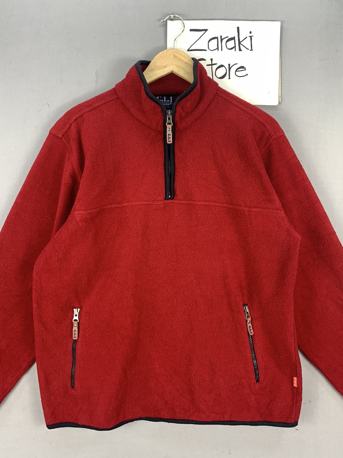 Japanese Brand Vintage Casual Land Japan Half Zipper Fleece Jacket Size US L / EU 52-54 / 3 - 2 Thumbnail
