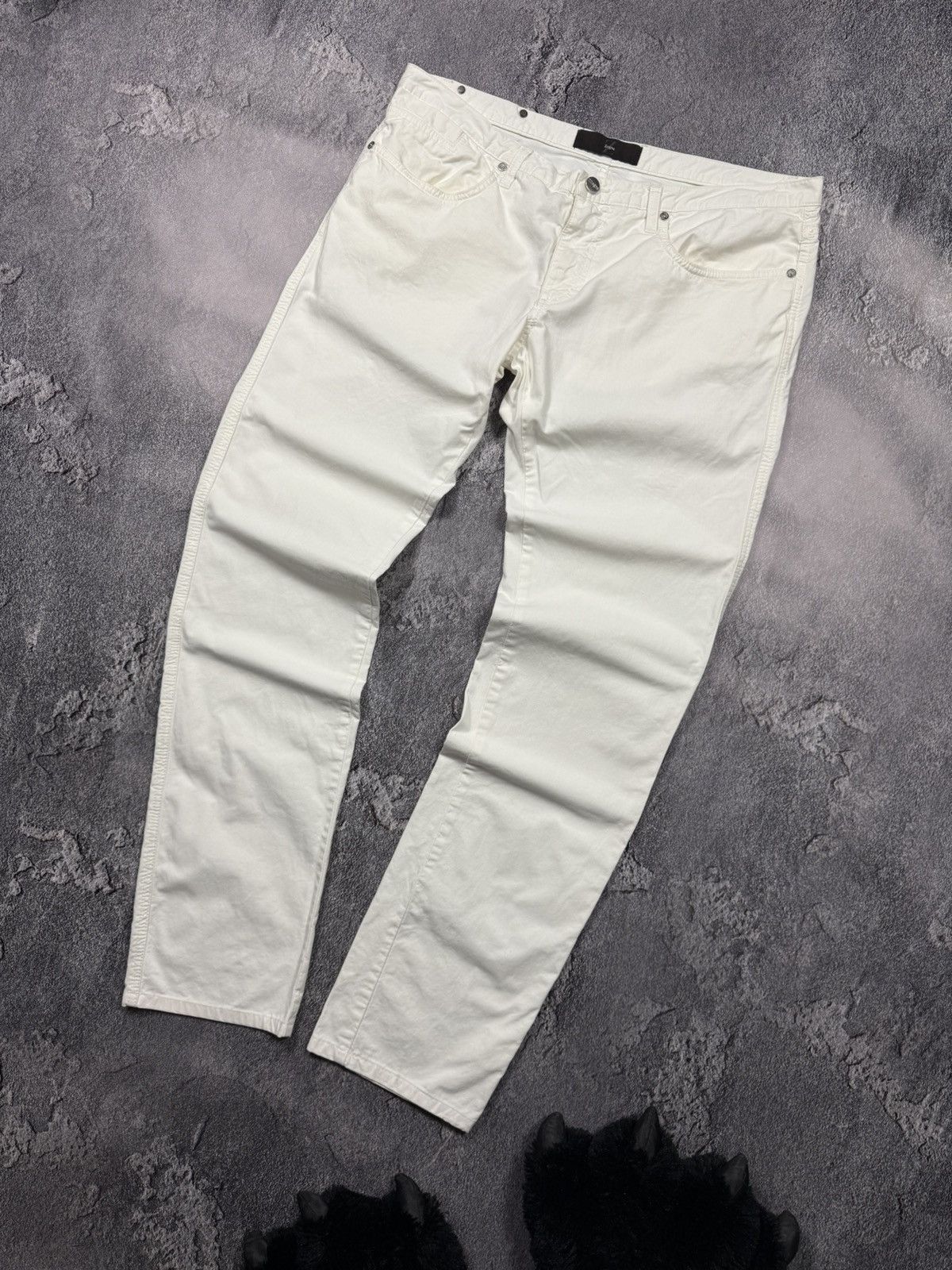Ermenegildo Zegna Zegna White Denim-Style Trousers Size US 36 / EU 52 - 1 Thumbnail