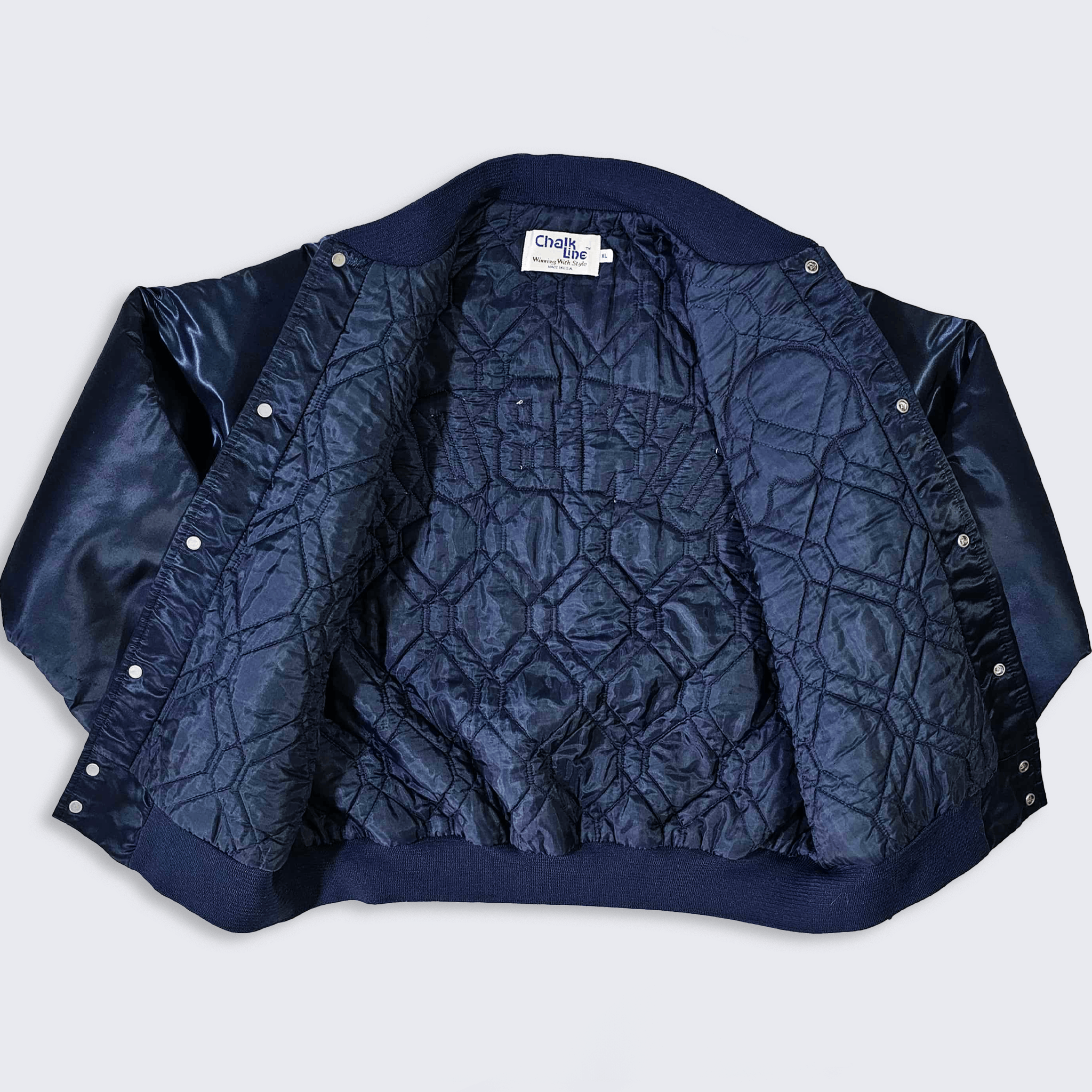 NFL Dallas Cowboys Vintage 80s Chalk Line Satin Bomber Jacket Size US XL / EU 56 / 4 - 3 Thumbnail