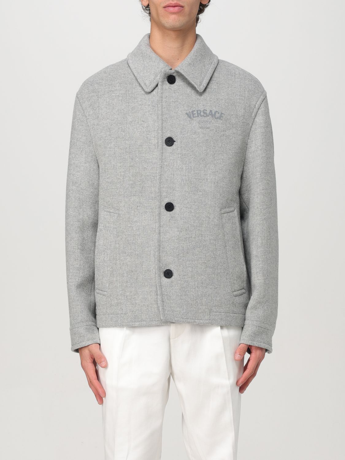 Versace Versace Jacket Men Grey Size US L / EU 52-54 / 3 - 1 Thumbnail