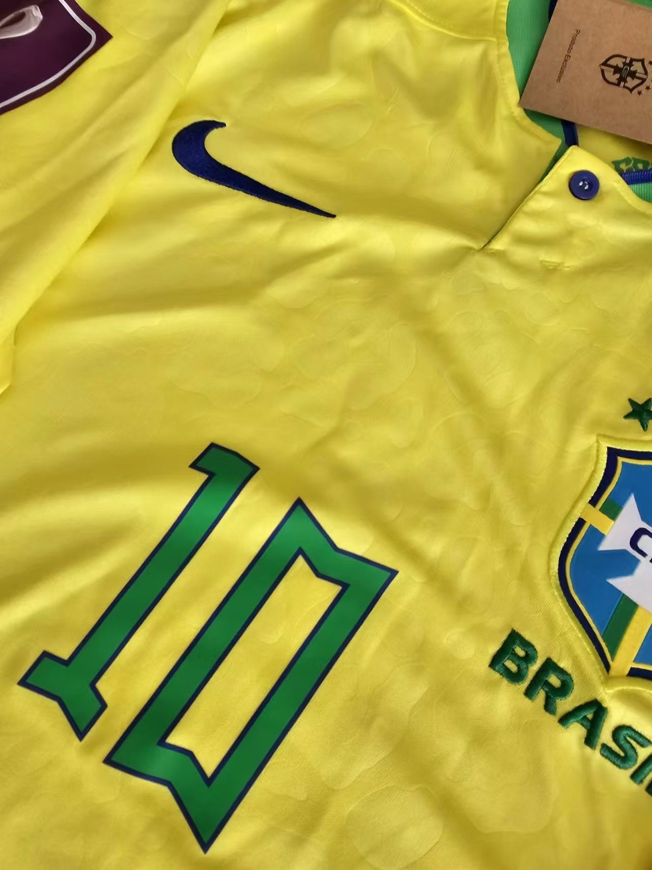 Nike 2022 World Cup Brazil 10 Neymar Jersey Home Size US XL / EU 56 / 4 - 3 Thumbnail