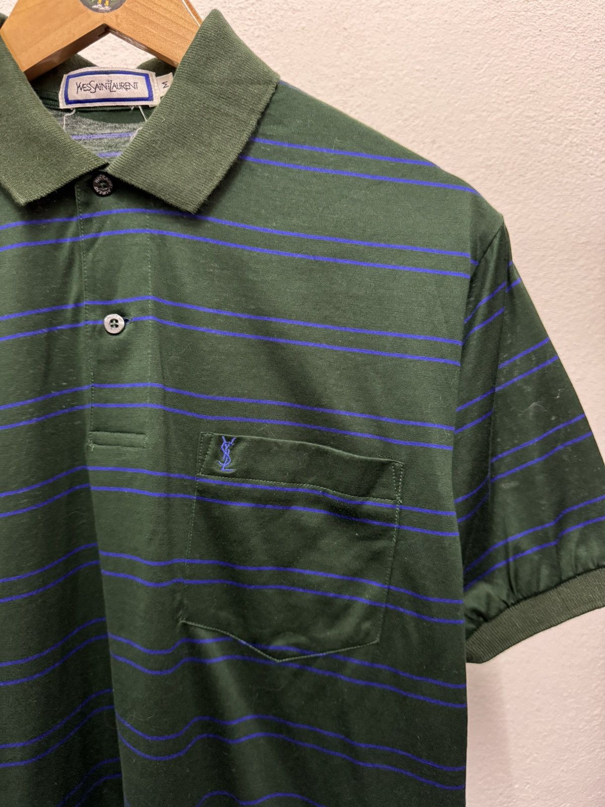 Yves Saint Laurent Vintage YSL Striped Polos Tee Size US M / EU 48-50 / 2 - 2 Thumbnail