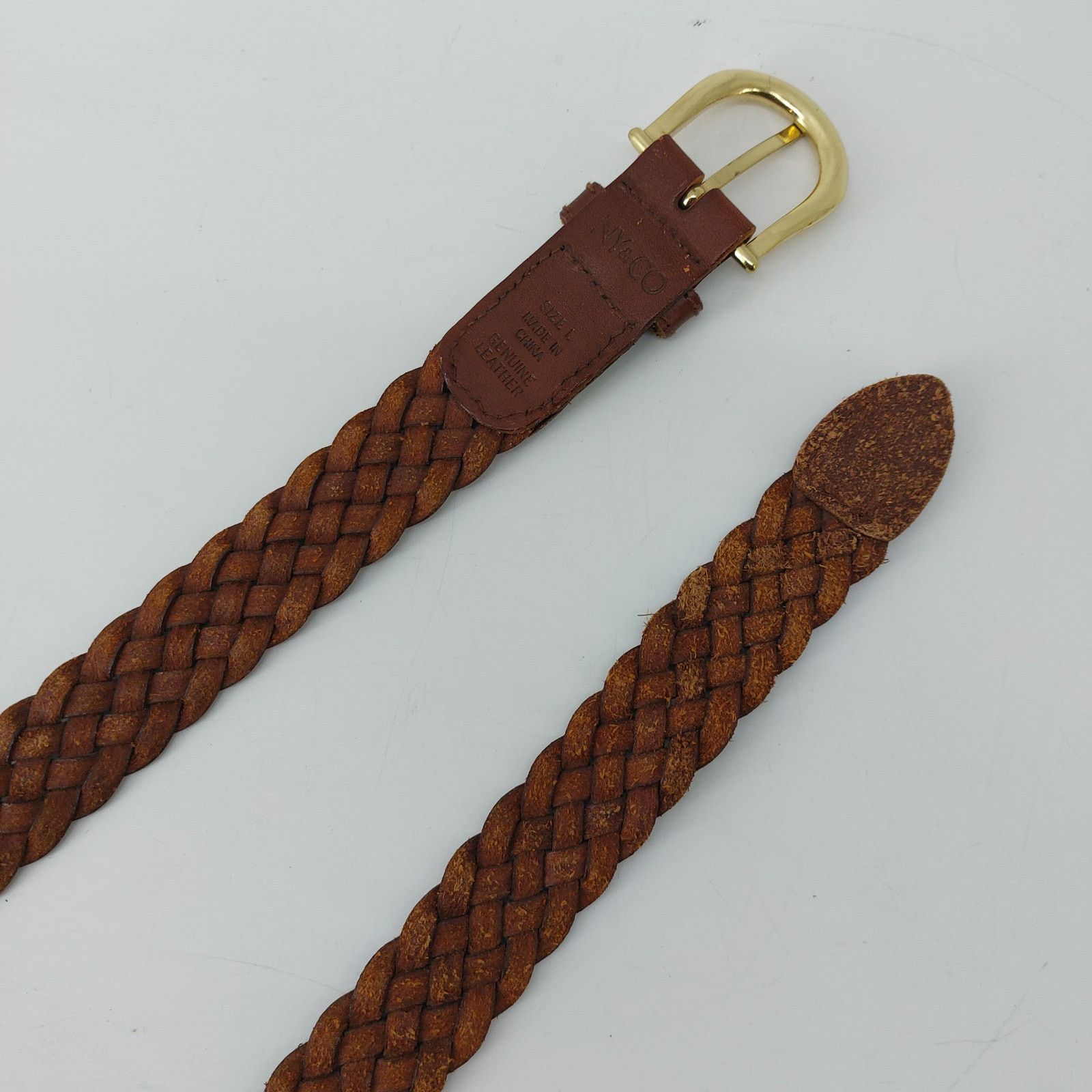 Other NY & CO Women's Brown Braided Belt Gold Buckle Large Size ONE SIZE - 7 Thumbnail