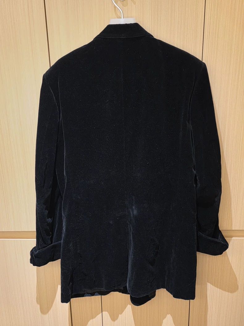 Yohji Yamamoto Yohji Yamamoto size 4 03aw black velvet blazer Size 38R - 2 Thumbnail