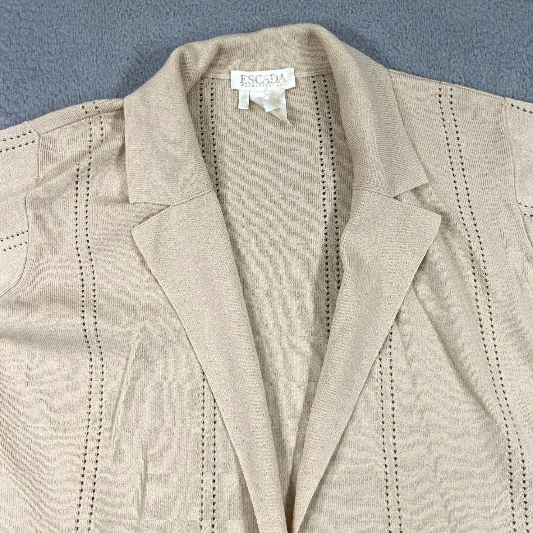 Escada VINTAGE Escada Margaretha Ley Women's Blazer Size 44 Wool Blend Long Sleeve Slim Fit Brown Size M / US 6-8 / IT 42-44 - 2 Thumbnail