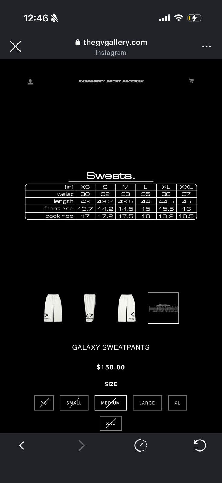 The GV Gallery Gv Gallery Galaxy Sweatpants Size US 33 - 7 Thumbnail