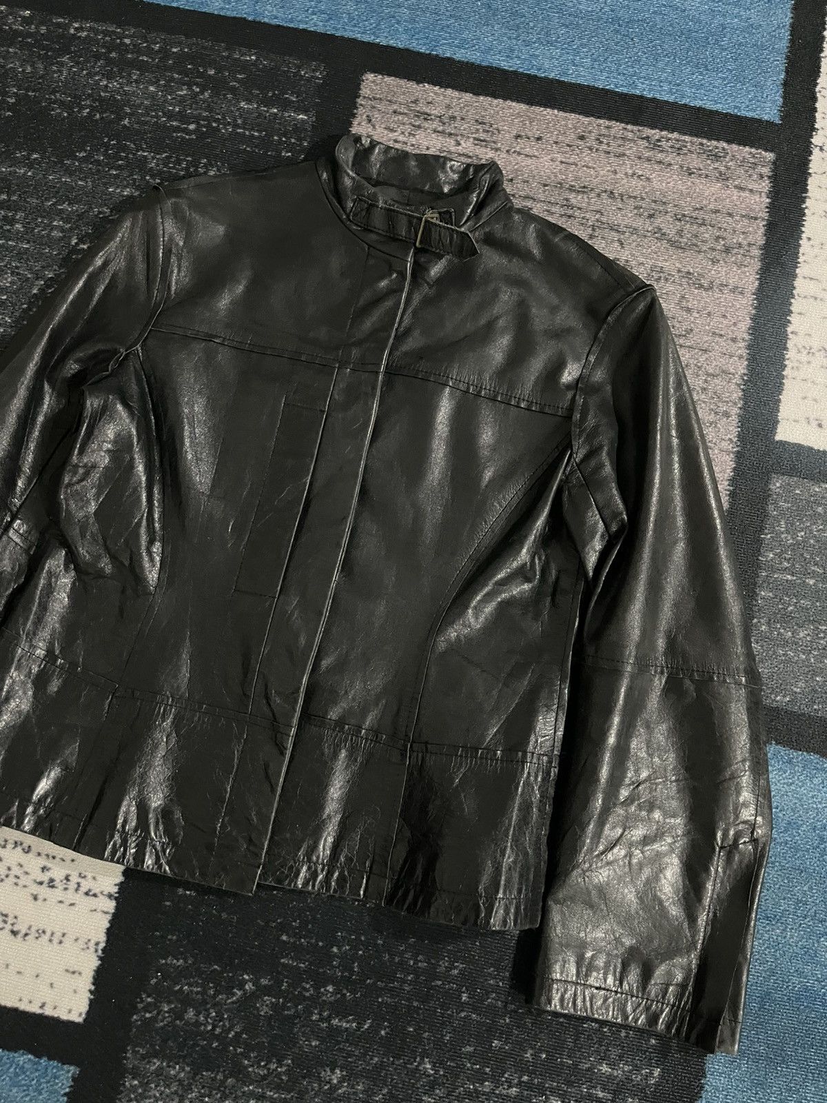 Yohji Yamamoto Vintage WXYZ Workshop Leather Jacket Size XS / US 0-2 / IT 36-38 - 3 Thumbnail