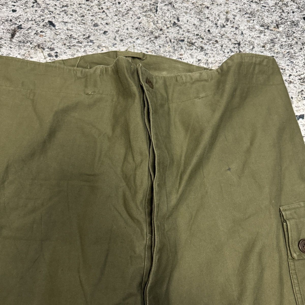 Vintage 60s Dutch Army Heavyweight Wide Leg Canvas Cargo Pants Size US 40 / EU 56 - 14 Thumbnail