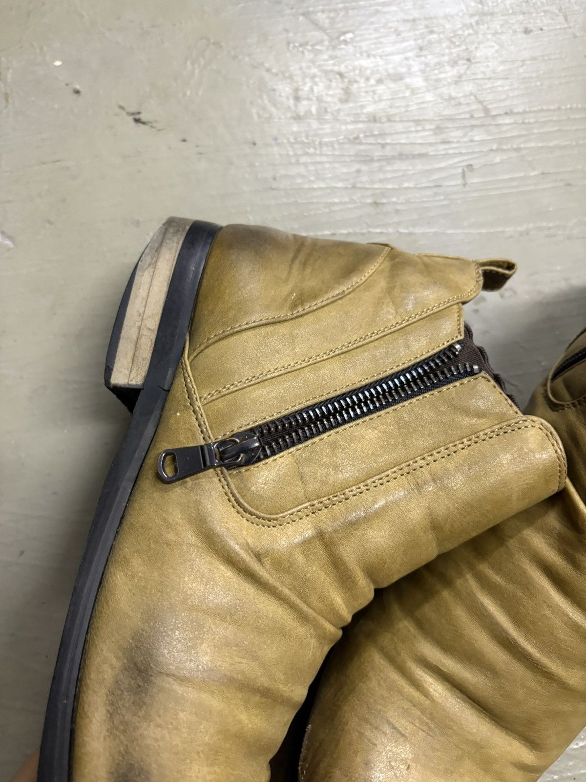 Guidi No Label Side Zip Leather Boots Wrinkle Slouch Boot Size US 11.5 / EU 44-45 - 7 Thumbnail