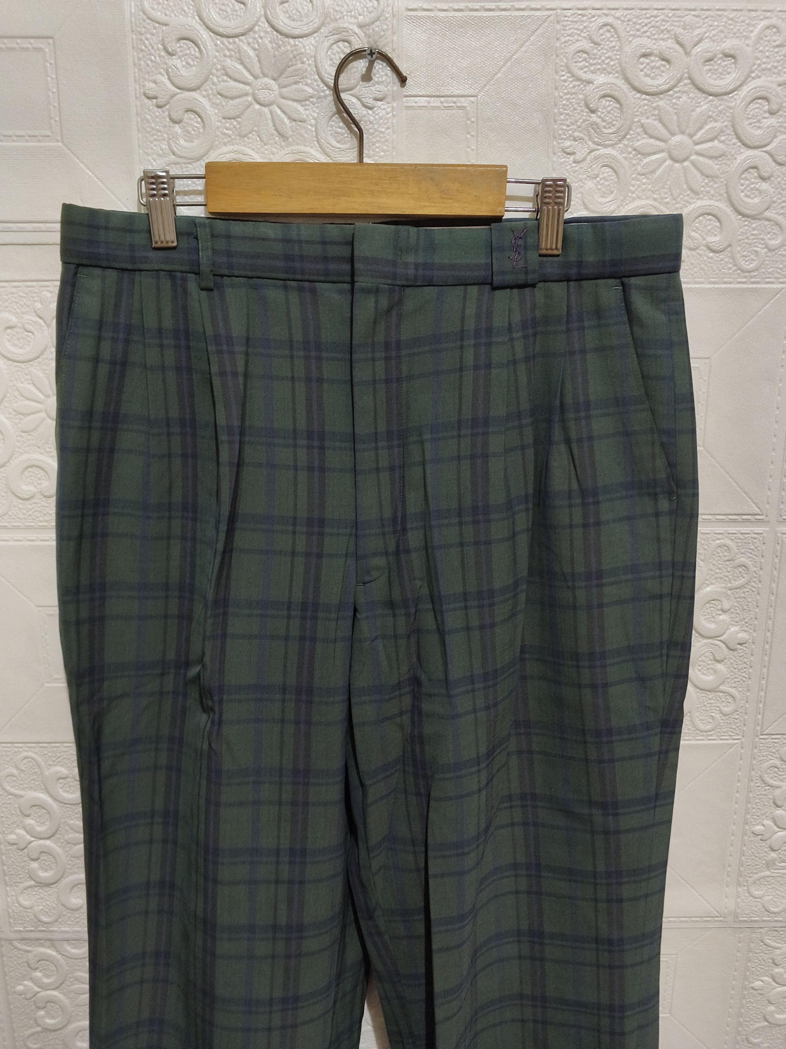 Yves Saint Laurent YVES SAINT LAURENT 90s PLAID PANTS Size US 33 - 3 Thumbnail
