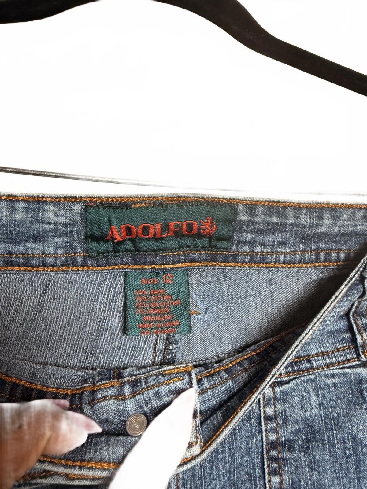 Designer Y2K 2000s Style Blue Denim Capri Jeans Size 34" / US 12 / IT 48 - 3 Thumbnail