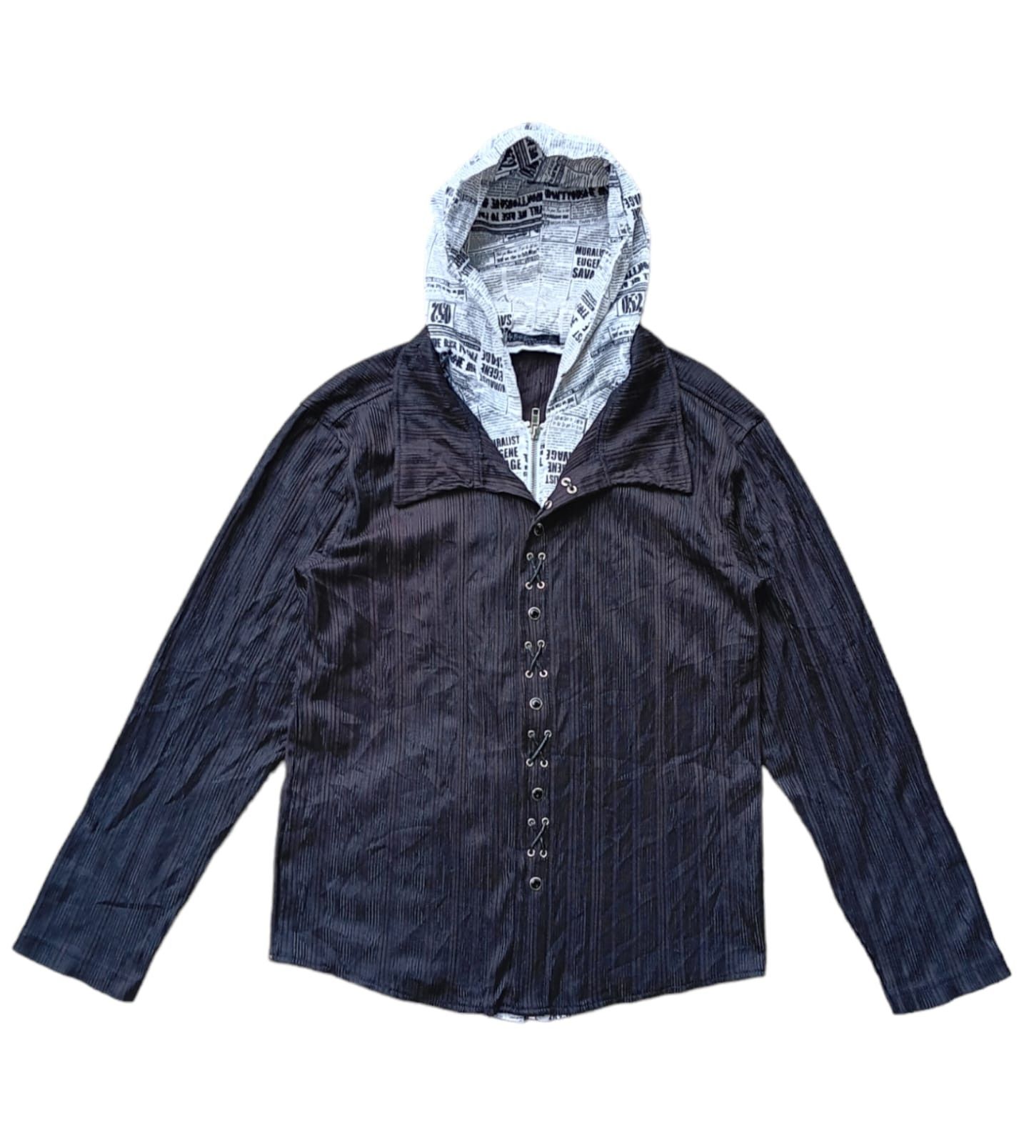 The boys garden news papper double layer lace up hoodie