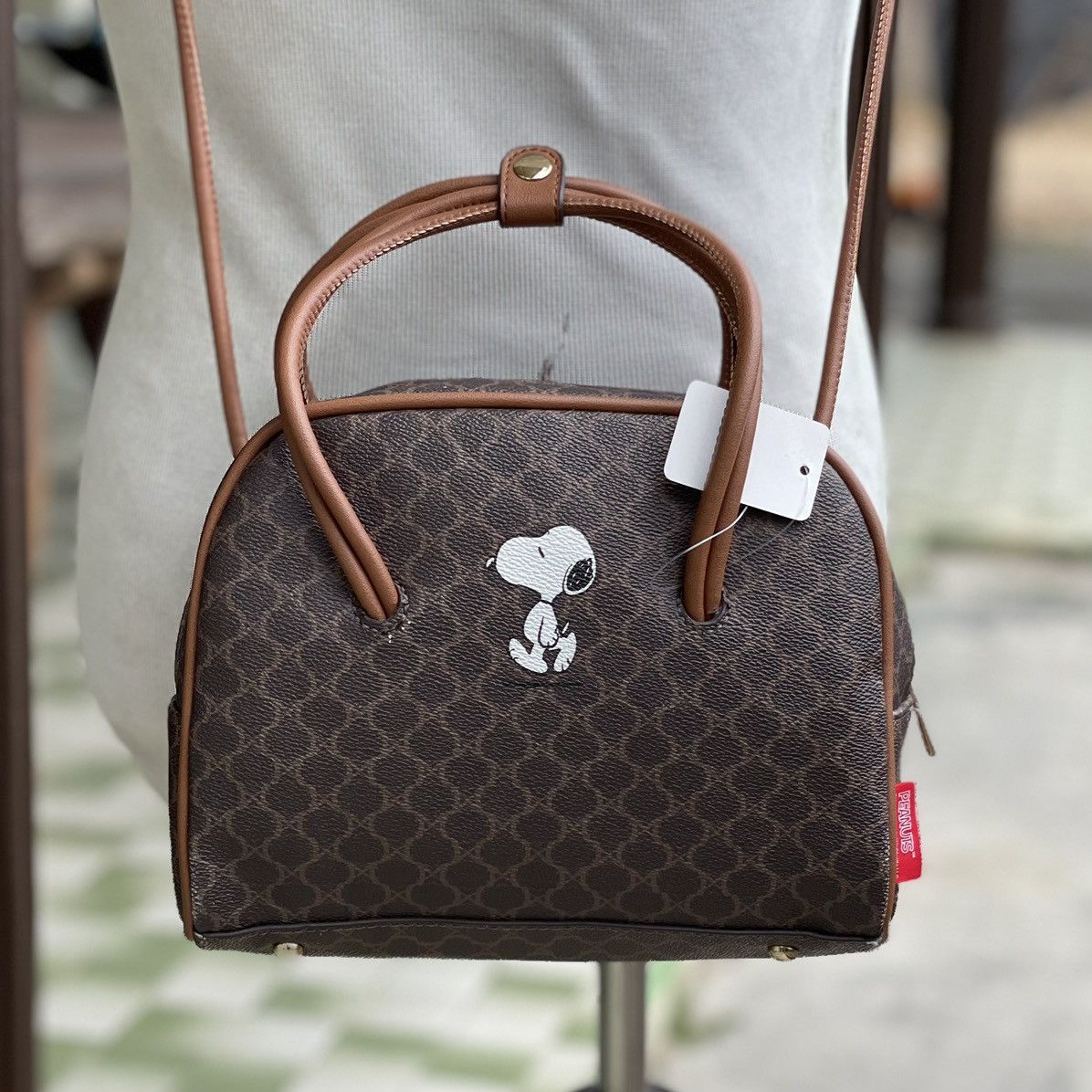 Japanese Brand × Peanuts Snoopy Shimura Bostan 2-Way Crossbody Bag, Macadam Pattern Size ONE SIZE - 2 Thumbnail