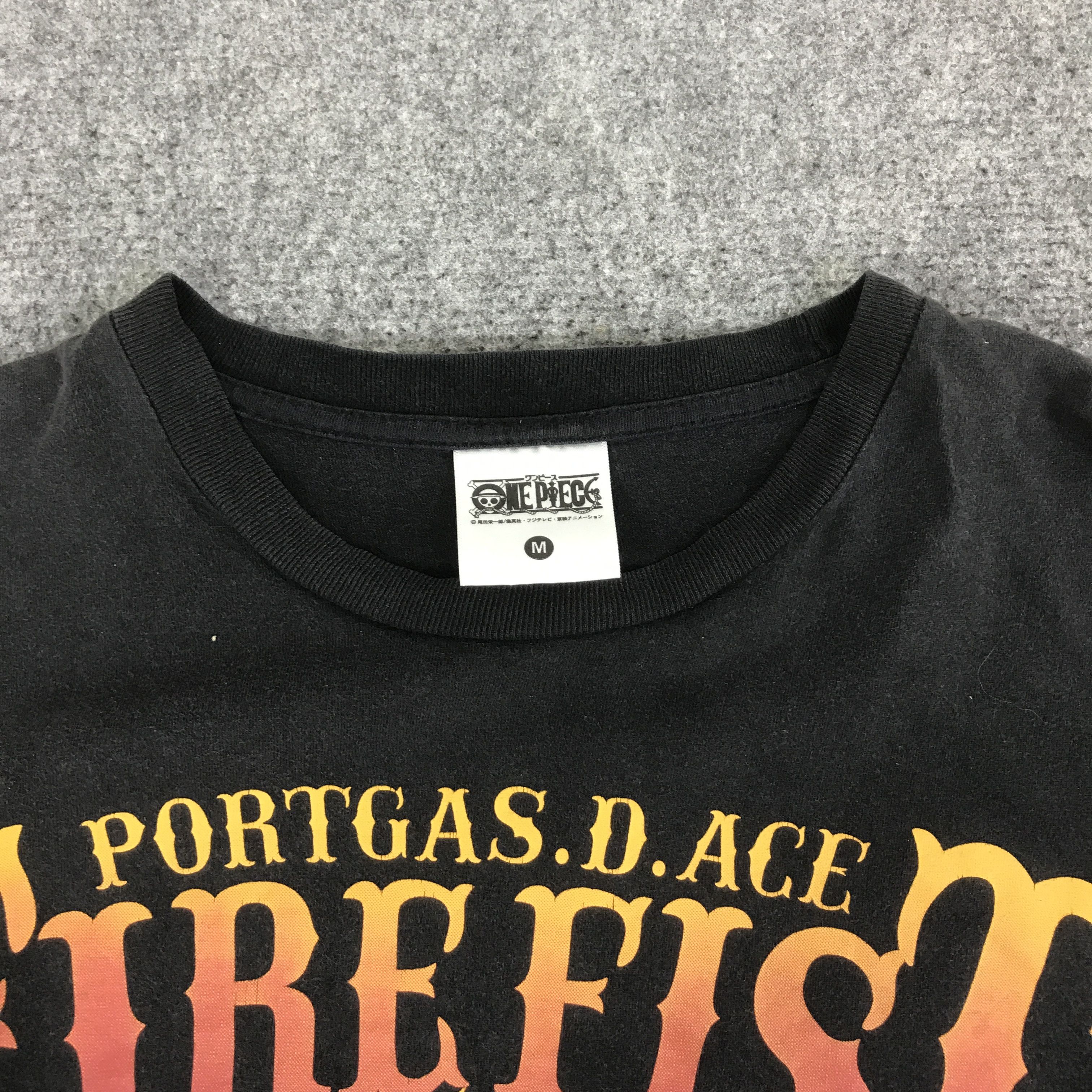 One Piece ONE PIECE ACE BLACK FADED T-SHIRT K117B11 Size US M / EU 48-50 / 2 - 7 Thumbnail
