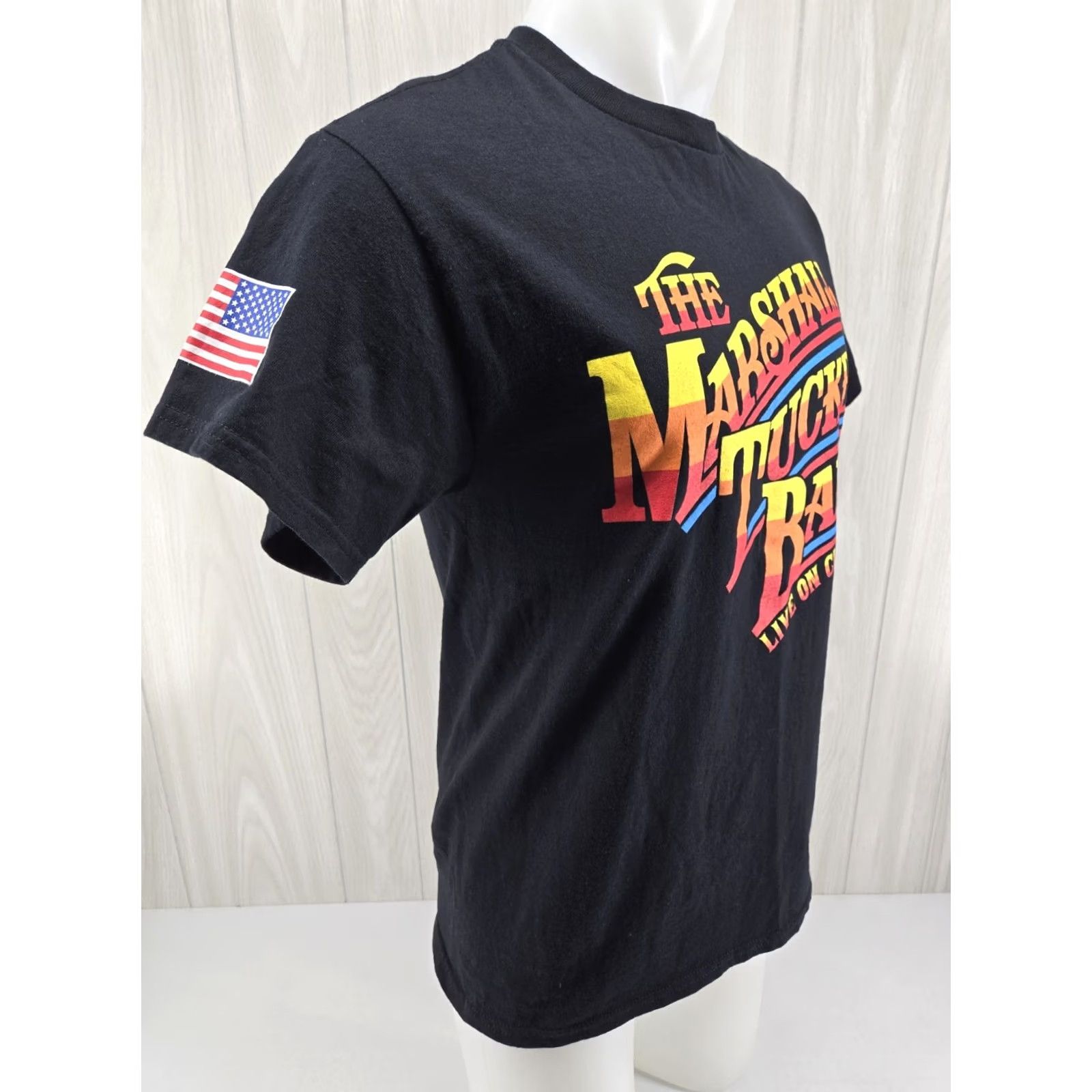 Gildan VINTAGE The Marshall Tucker Band Live On Cloud 9 Logo T Shirt Concert Tour Medium Shirt Mens Black Cotton Logo Double-Sided 90s Size US M / EU 48-50 / 2 - 6 Thumbnail
