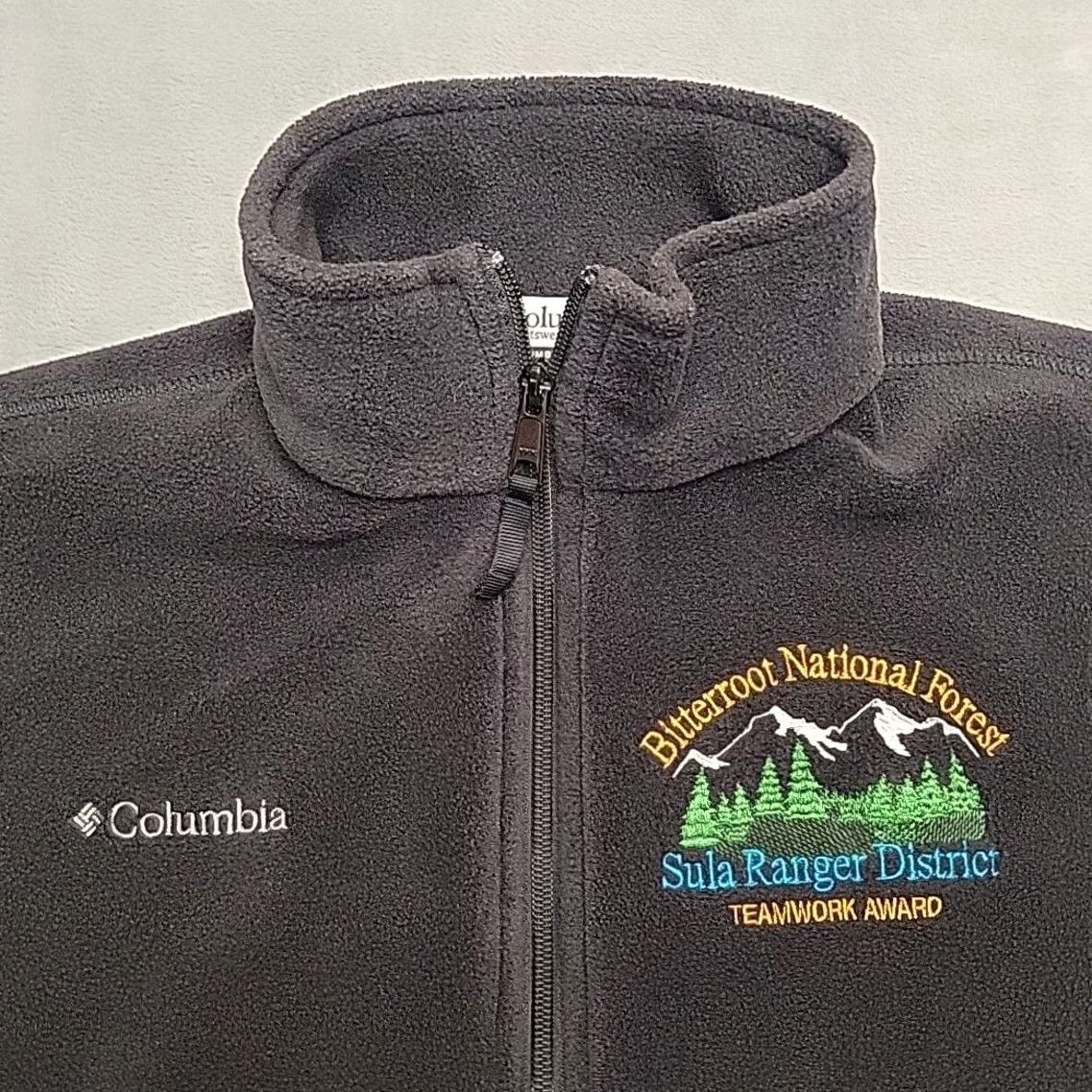 Vintage Columbia Vest Womens M Black Women Fleece Bitteroot National Forest Sula Ranger District Size M / US 6-8 / IT 42-44 - 2 Thumbnail
