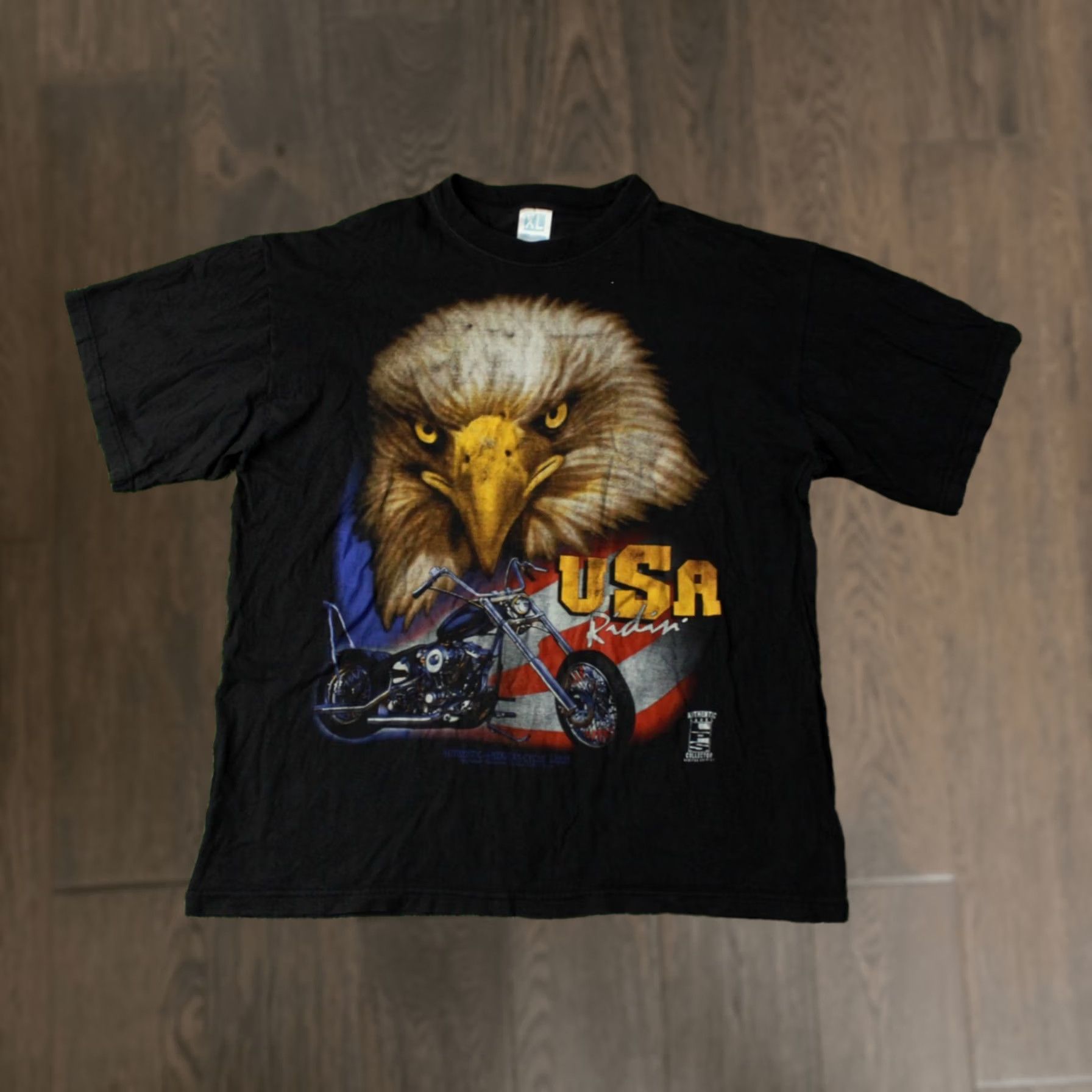 Vintage USA EAGLE MOTORCYCLE T-SHIRT XL OFFICIAL VINTAGE 2000'S BLACK MEN Shirt Size US XL / EU 56 / 4 - 1 Thumbnail