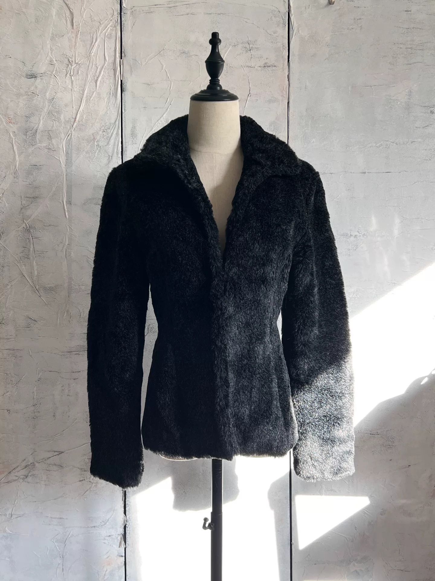 Morgan De Toi MORGANdetoi Black Faux Fur Jacket Size S / US 4 / IT 40 - 1 Thumbnail
