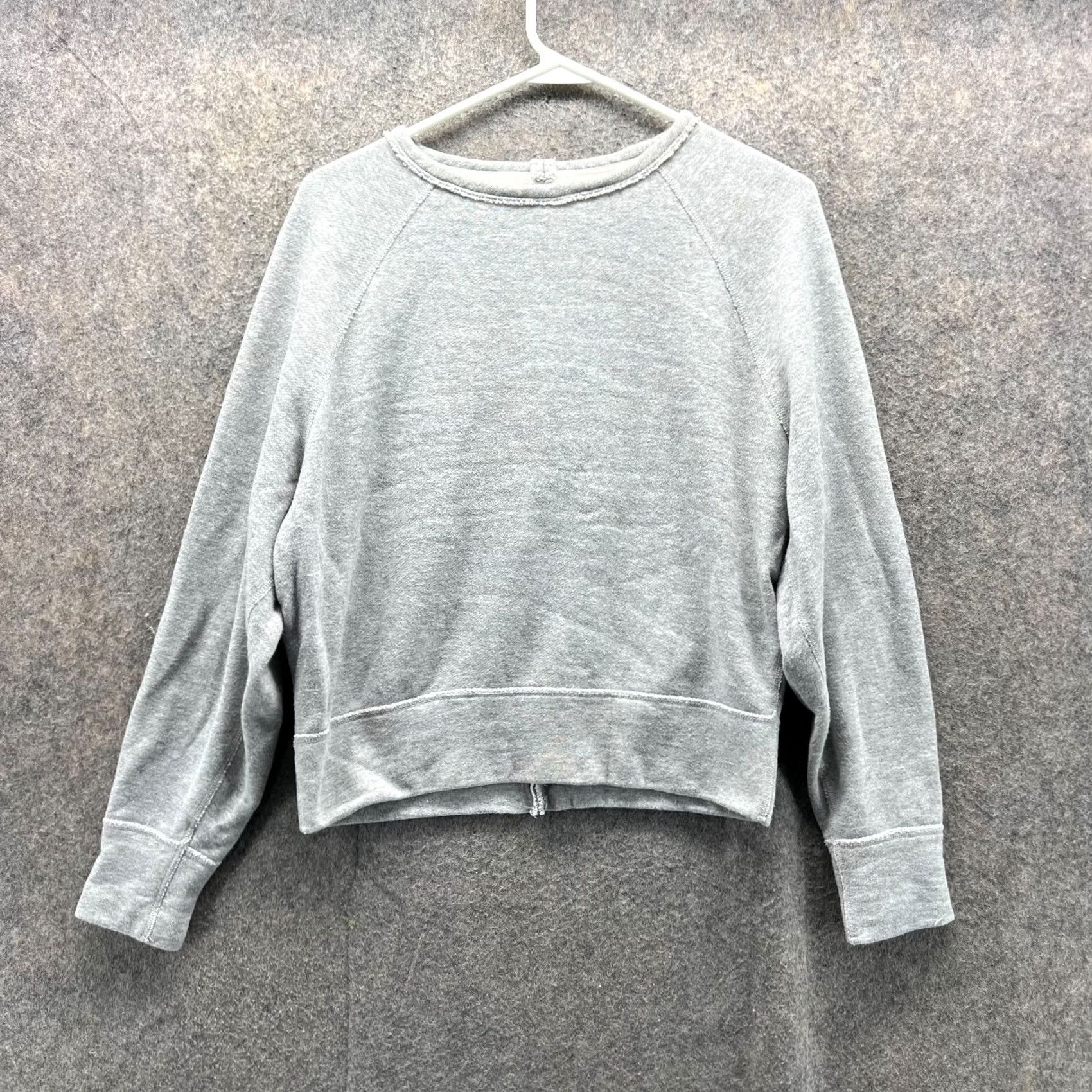 Rag & Bone Rag & Bone Sweater Women Small Gray Fleece Cotton Crewneck Pullover Long Sleeve Solid Size S / US 4 / IT 40 - 3 Thumbnail