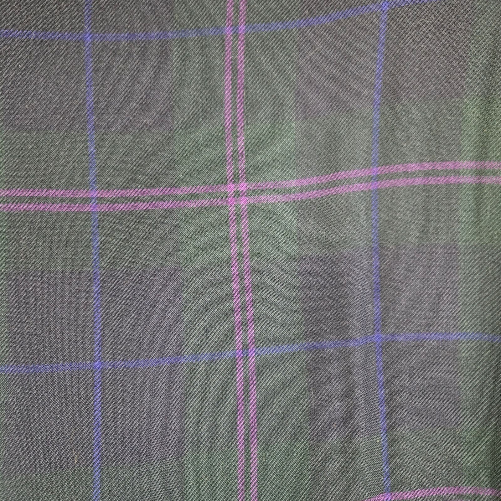 Vintage 80s Black Purple Plaid Double Breasted Power Blazer Size 14 Size XL / US 12-14 / IT 48-50 - 9 Thumbnail