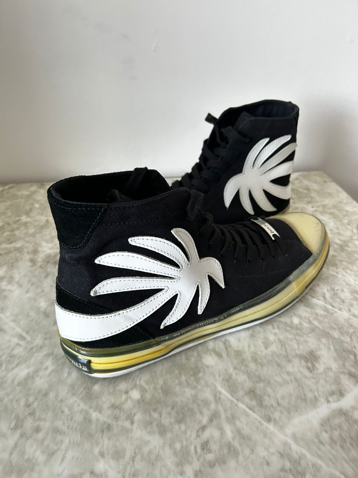 Palm Angels Palm Angels sneakers vulcanized high top black canvas Size US 9.5 / EU 42-43 - 1 Thumbnail