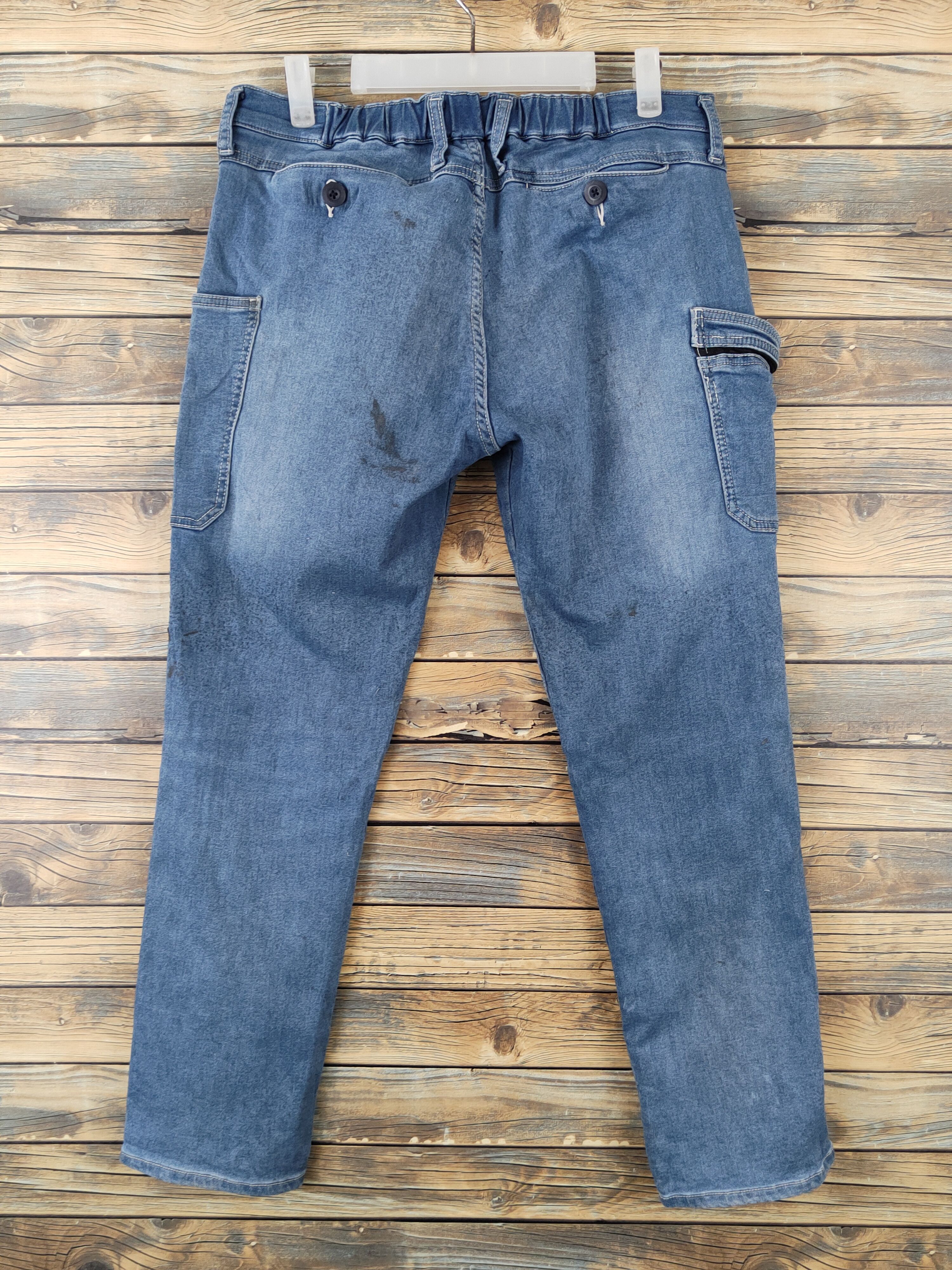 Japanese Brand Japan vintage jogger Blue Distressed Ripped Jeans #W1910 Size US 31 - 7 Thumbnail