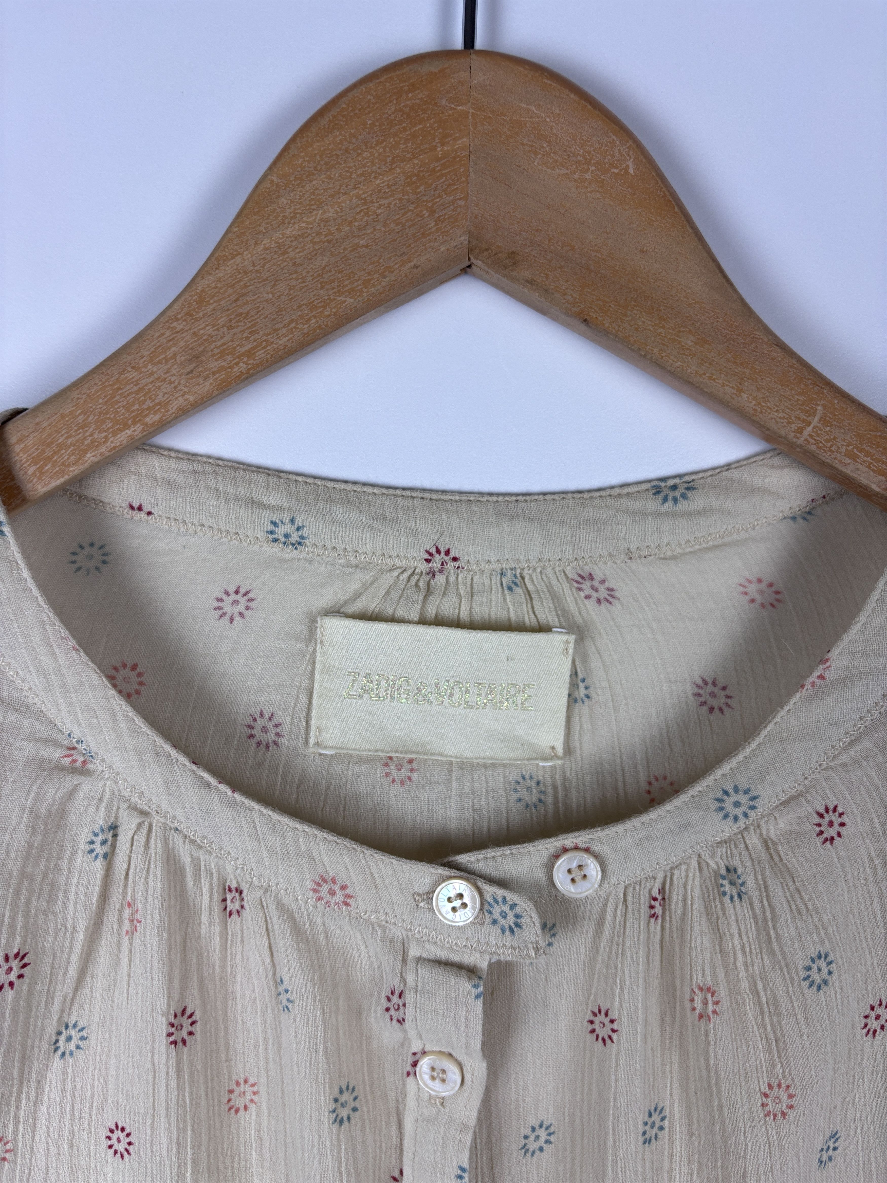 Zadig & Voltaire Zadig & Voltaire Blouse Shirt Tunic Beige Cotton Size S Size S / US 4 / IT 40 - 5 Thumbnail