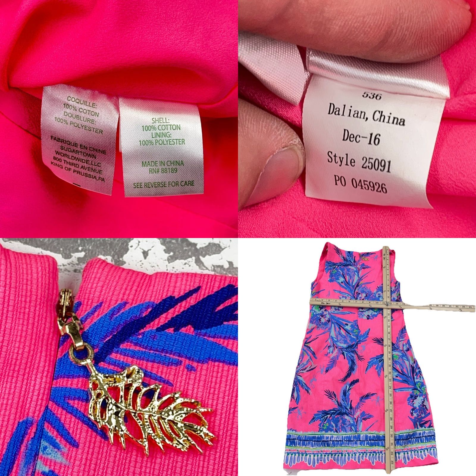 Lilly Pulitzer Lilly Pulitzer Shift Dress Size 2 Pink Monkeys Palm Tree Sleeveless V-Neck Tropical Womens Size XS / US 0-2 / IT 36-38 - 8 Thumbnail