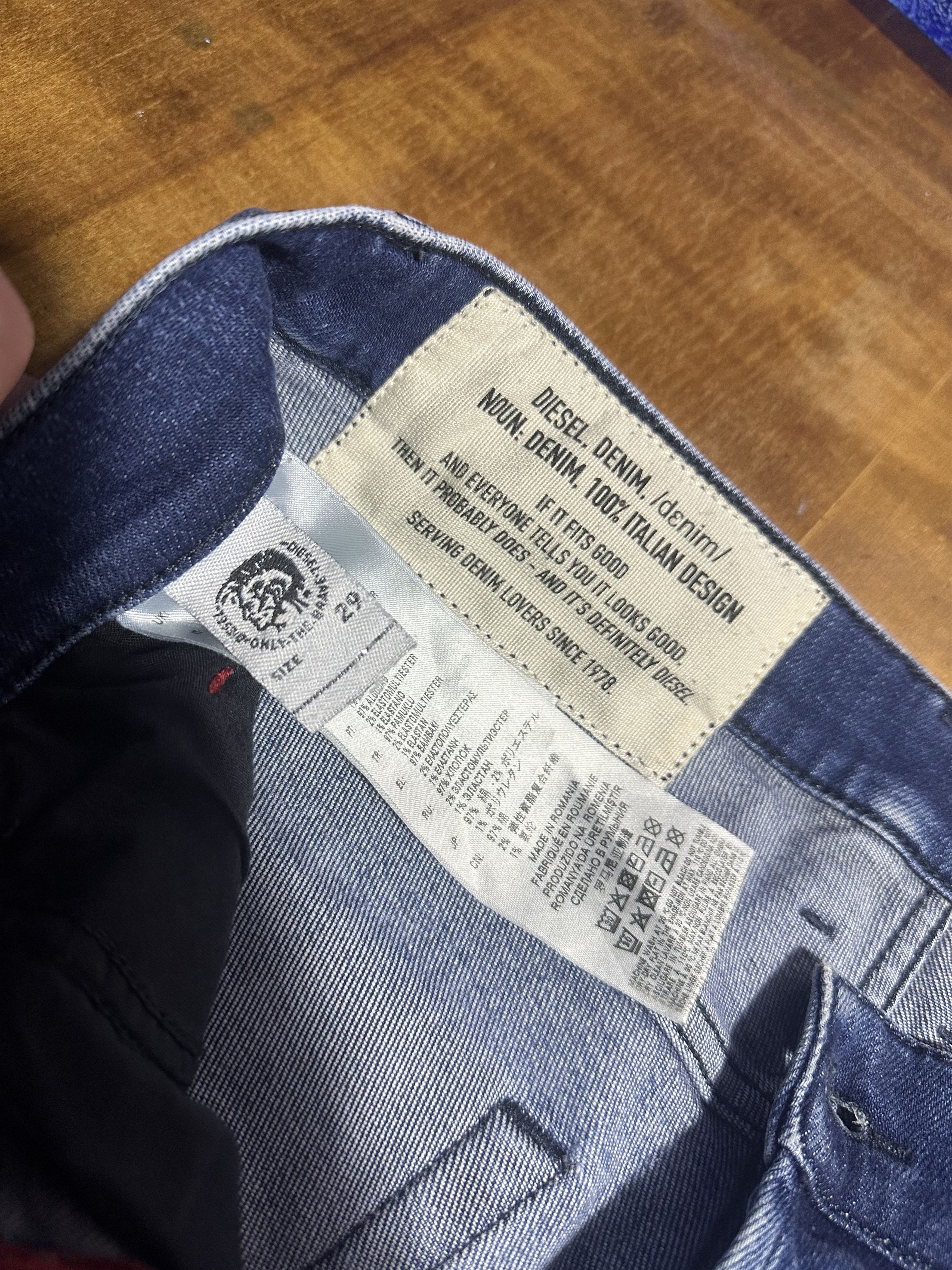 Diesel Diesel Men’s Slim Fit Blue Jeans Denim Classic Wash Size US 32 / EU 48 - 6 Thumbnail