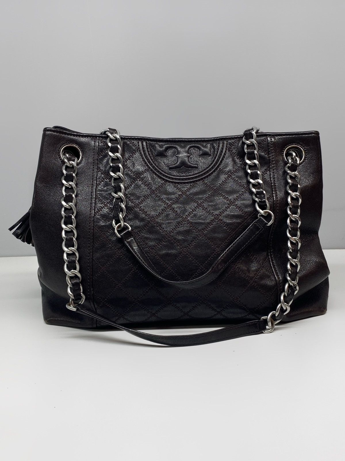 Tory Burch 🔥 TORY BURCH QUILTED CHAIN BAG LEATHER Y2K LUXURY VIBES Size ONE SIZE - 1 Thumbnail
