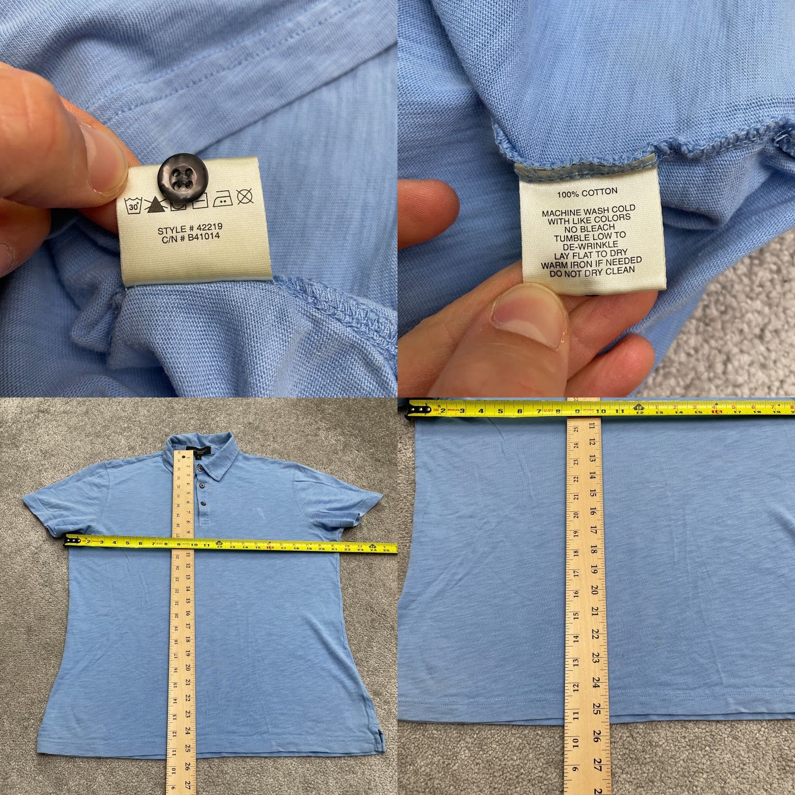 Vintage Robert Barakett Polo Shirt Mens Medium Blue Short Sleeve Cotton Casual Preppy Activewear Size US M / EU 48-50 / 2 - 8 Thumbnail