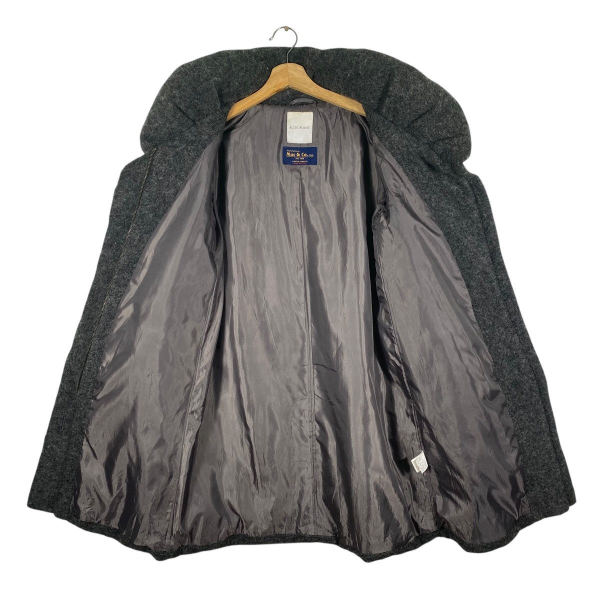 Max Mara Bliss Point Grey Wool Coat, Manifattura Mac & Co. Italy, Size M / US 6-8 / IT 42-44 - 6 Thumbnail