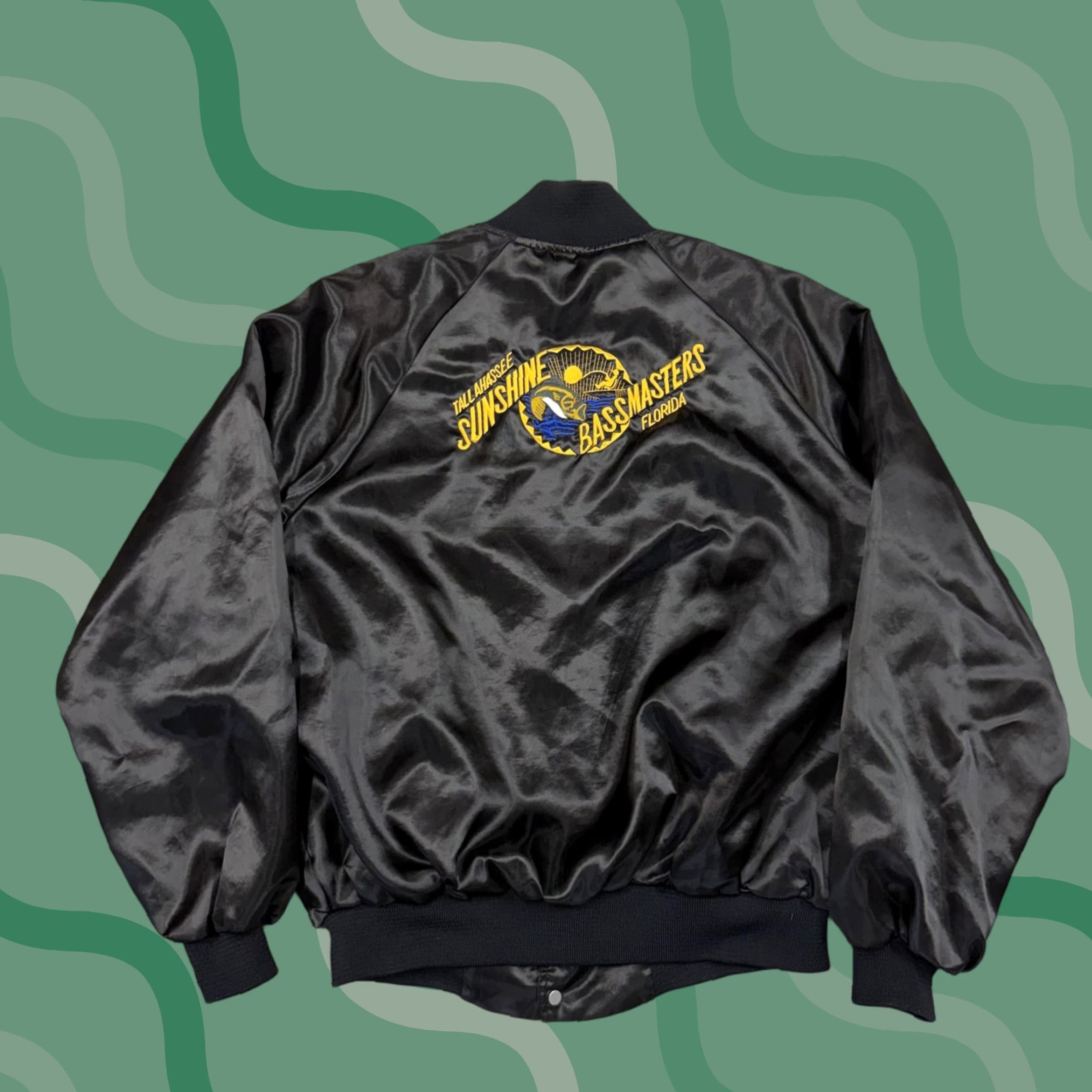 Vintage VINTAGE Sunshine Bassmasters Jacket Mens XL Black Bomber Insulated Fishing 80s Size US XL / EU 56 / 4 - 1 Thumbnail