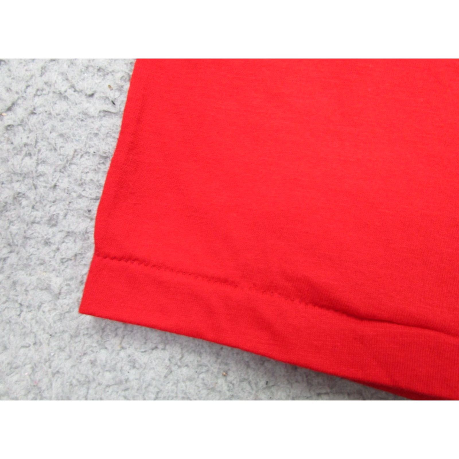 Vintage VINTAGE Sportswear Shirt Mens L red Graphic Print 70s 80s T‑Shirt Crew Neck Short Sleeve Vintage Cowboy Punk 70s People Men's Size US L / EU 52-54 / 3 - 4 Thumbnail