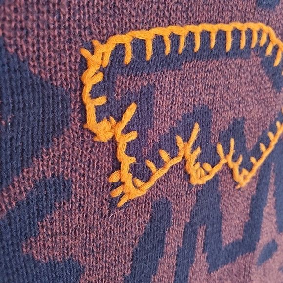 FALKE Vintage Sweater RARE Retro Embroidered Graphics Falke by Jef Size L / US 10 / IT 46 - 4 Thumbnail