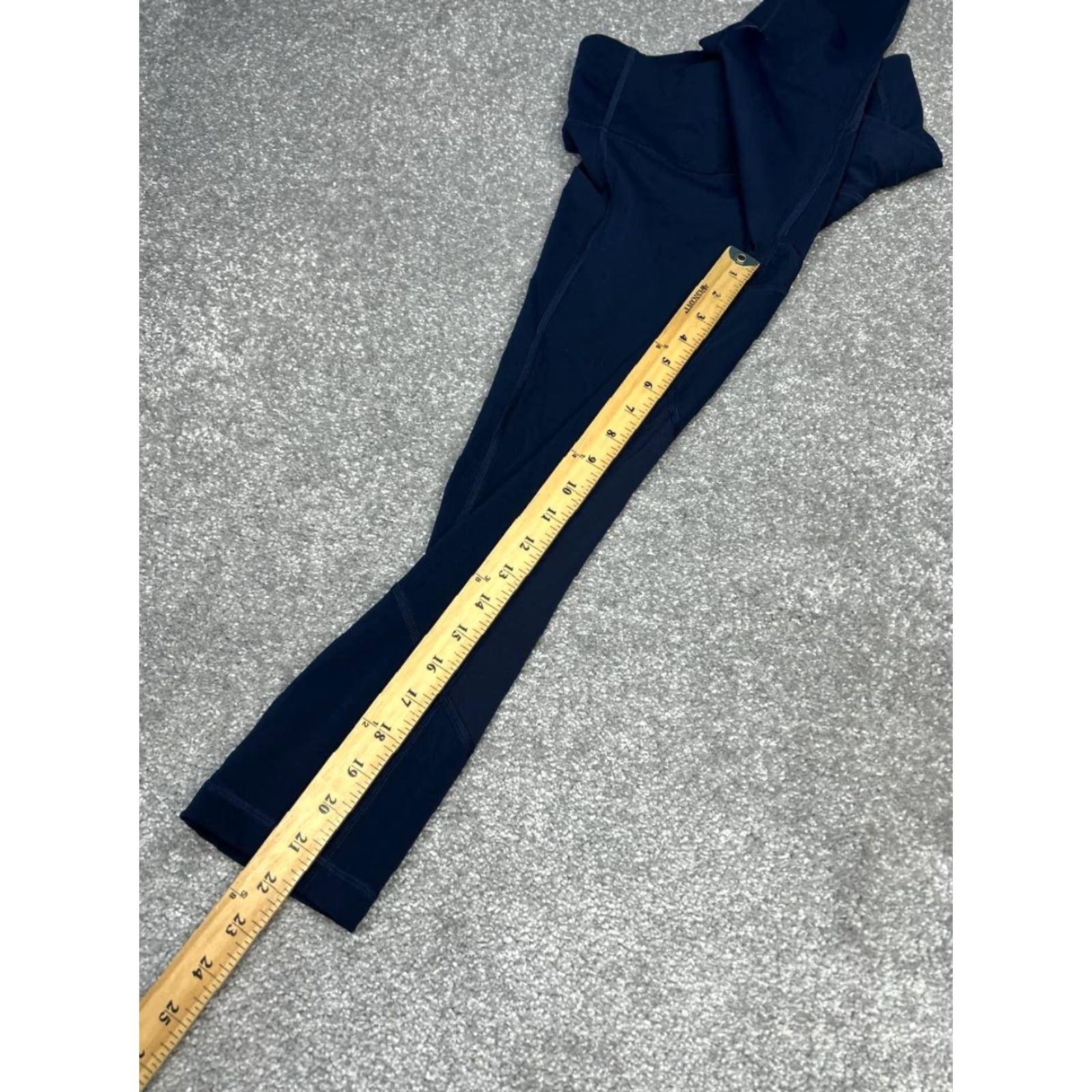 Lululemon Lululemon Pace Rival HR Cropped Leggings Womens 4 Blue Logo Mid Rise Yoga 22” Size 27" / US 4 / IT 40 - 3 Thumbnail